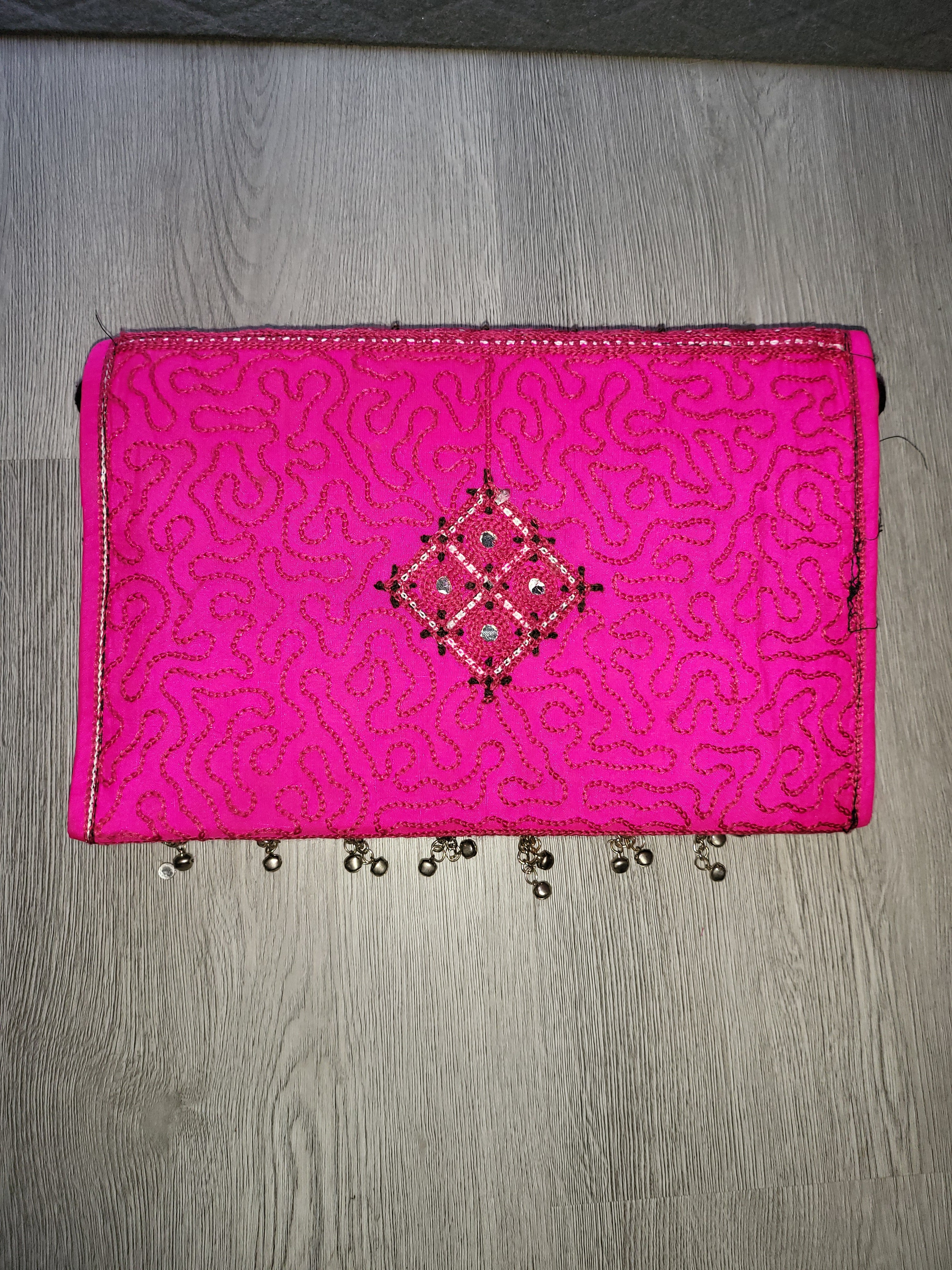 Hot Pink Handmade Kuchi Purse