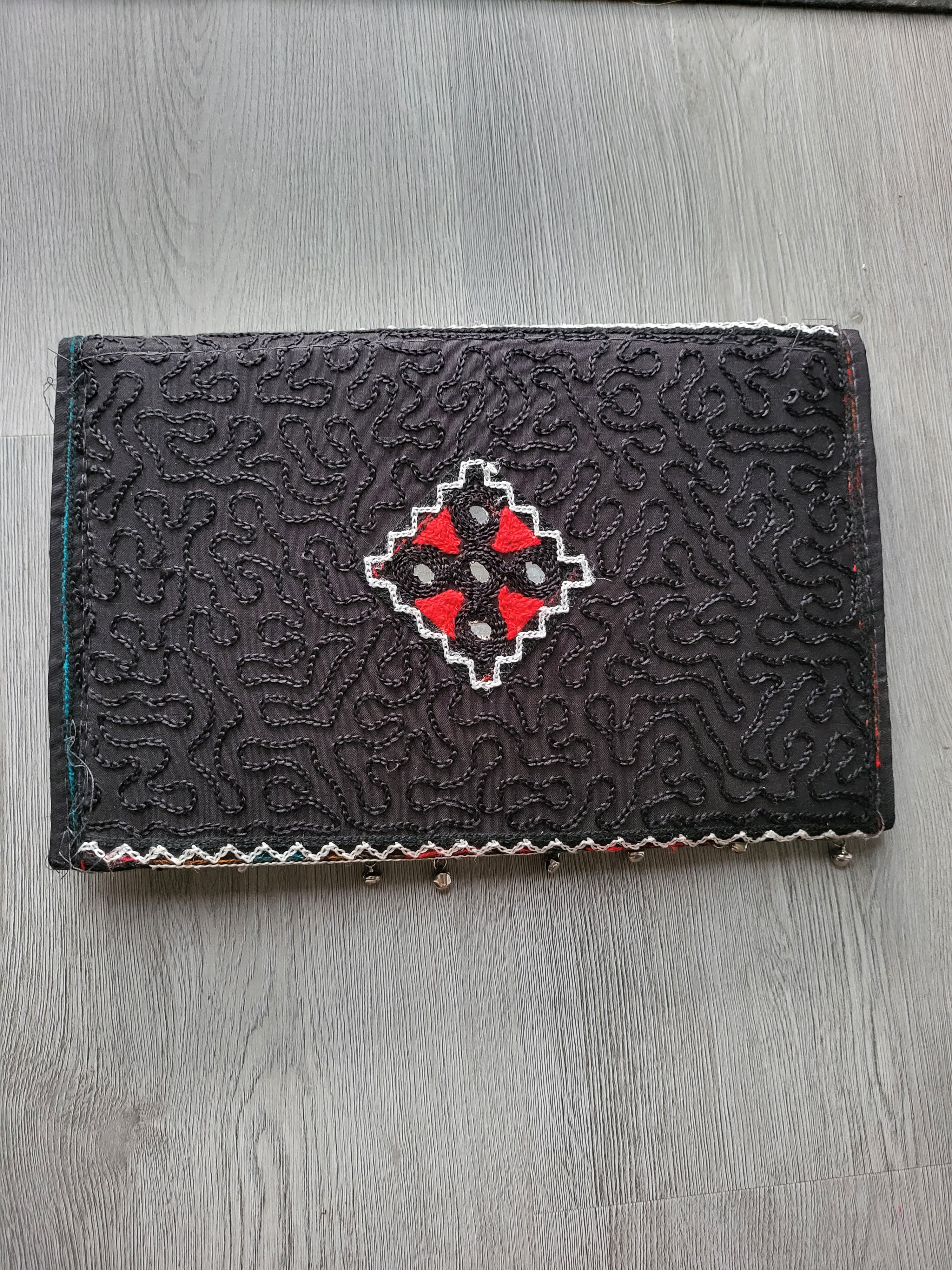 Black Handmade Kuchi Purse