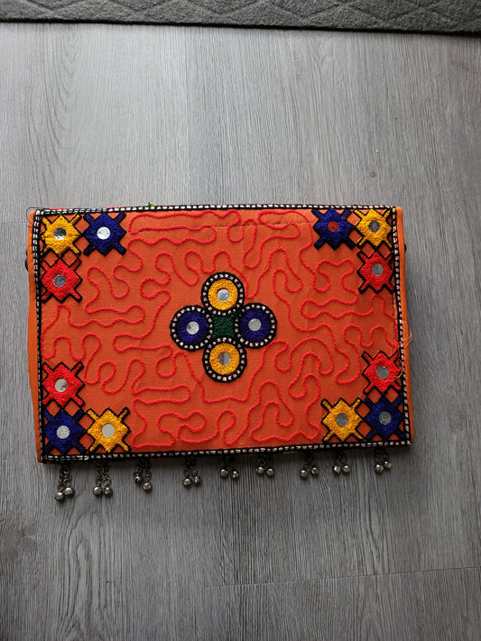 Dark Orange Handmade Kuchi Purse