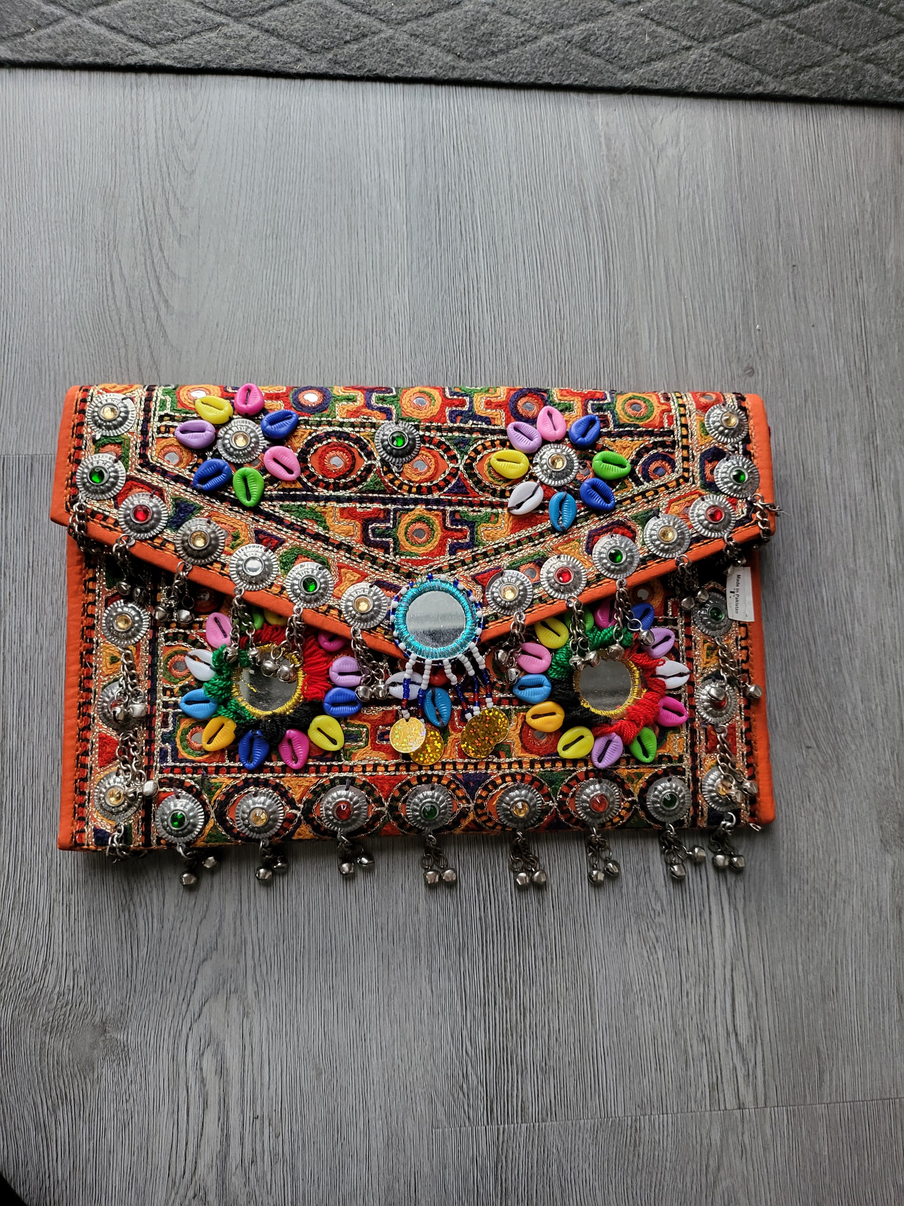 Light Orange Handmade Kuchi Purse