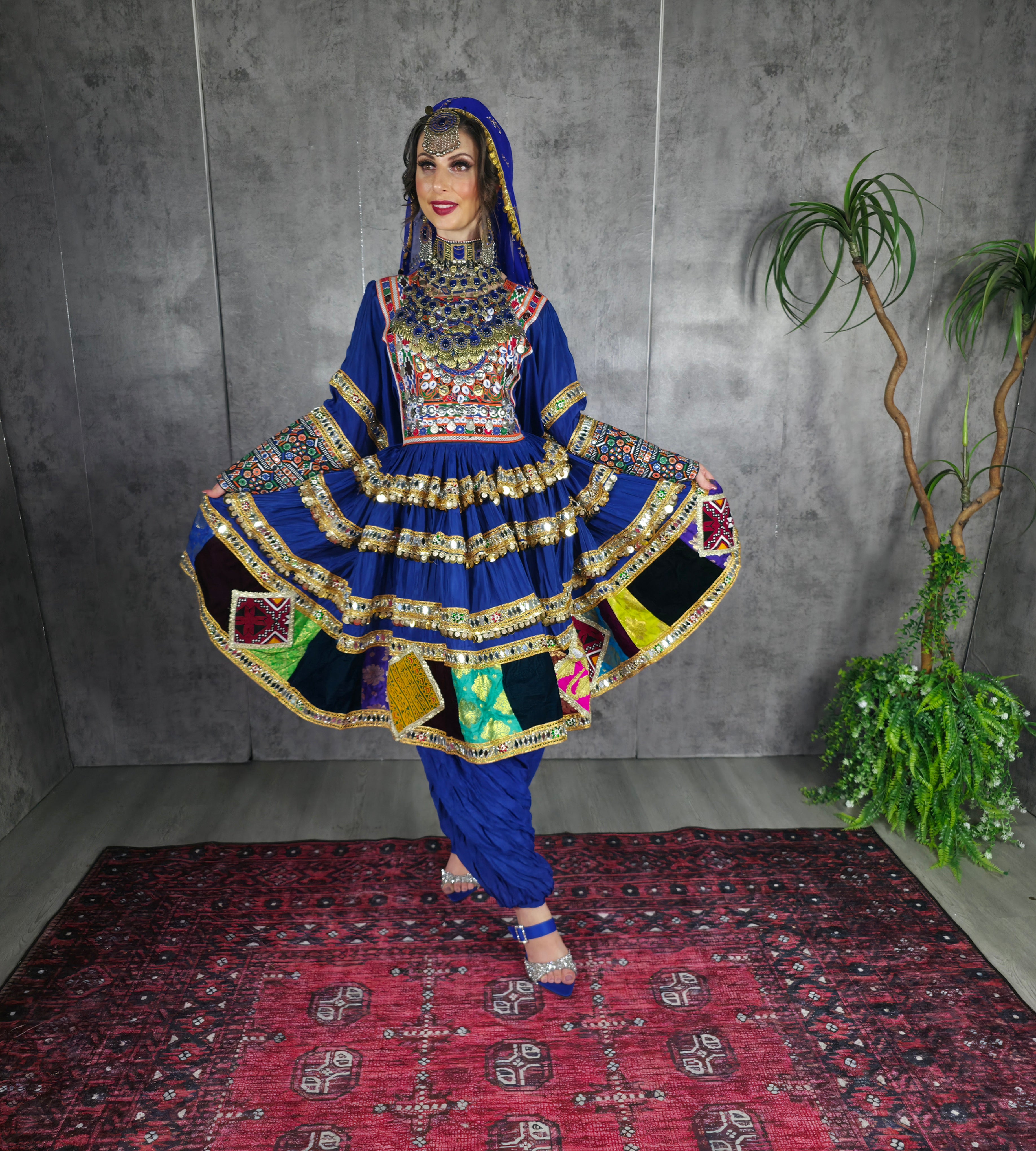 Blue Shisha Short Dress