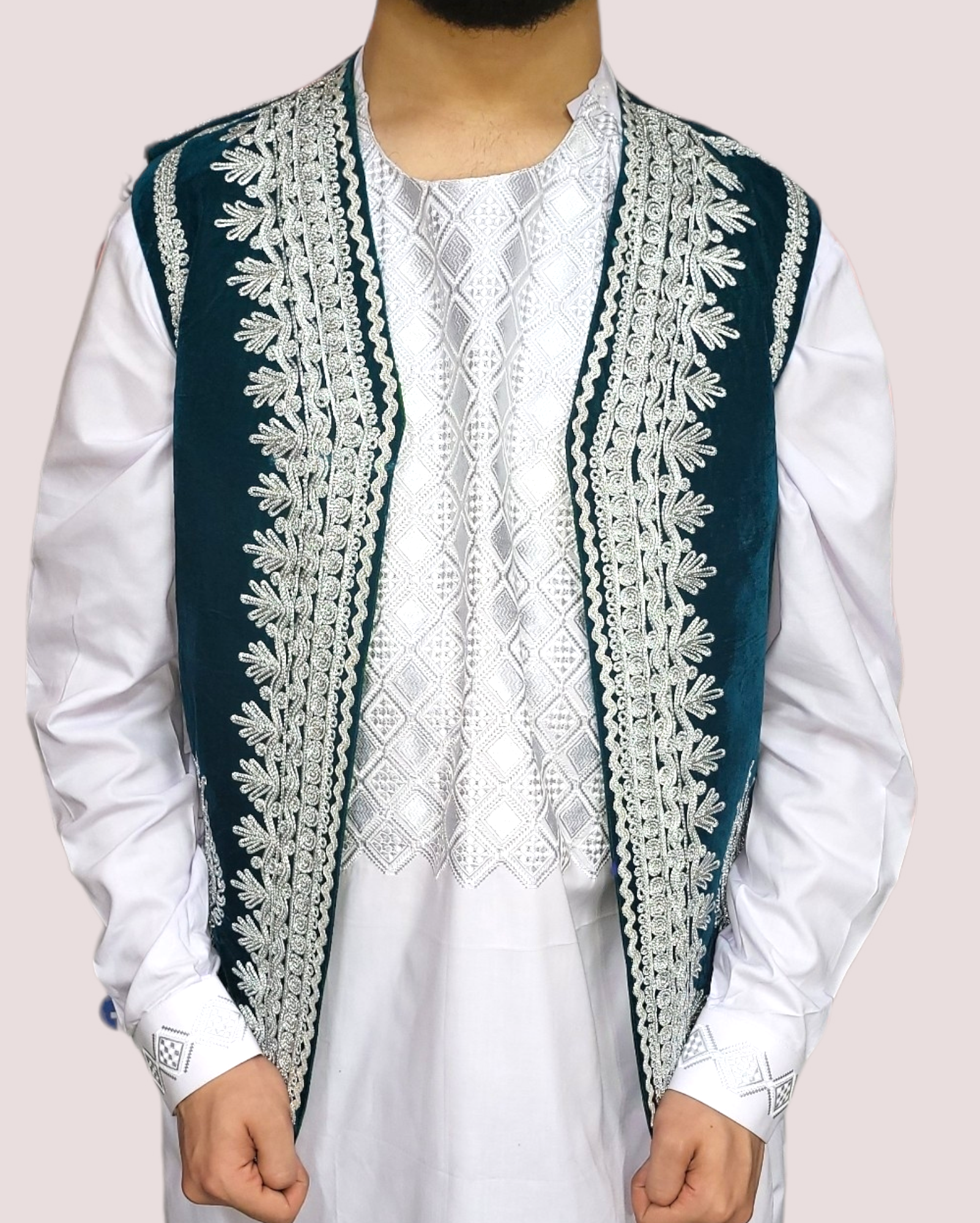 Torquoise Velvet Charma Dozi Vest