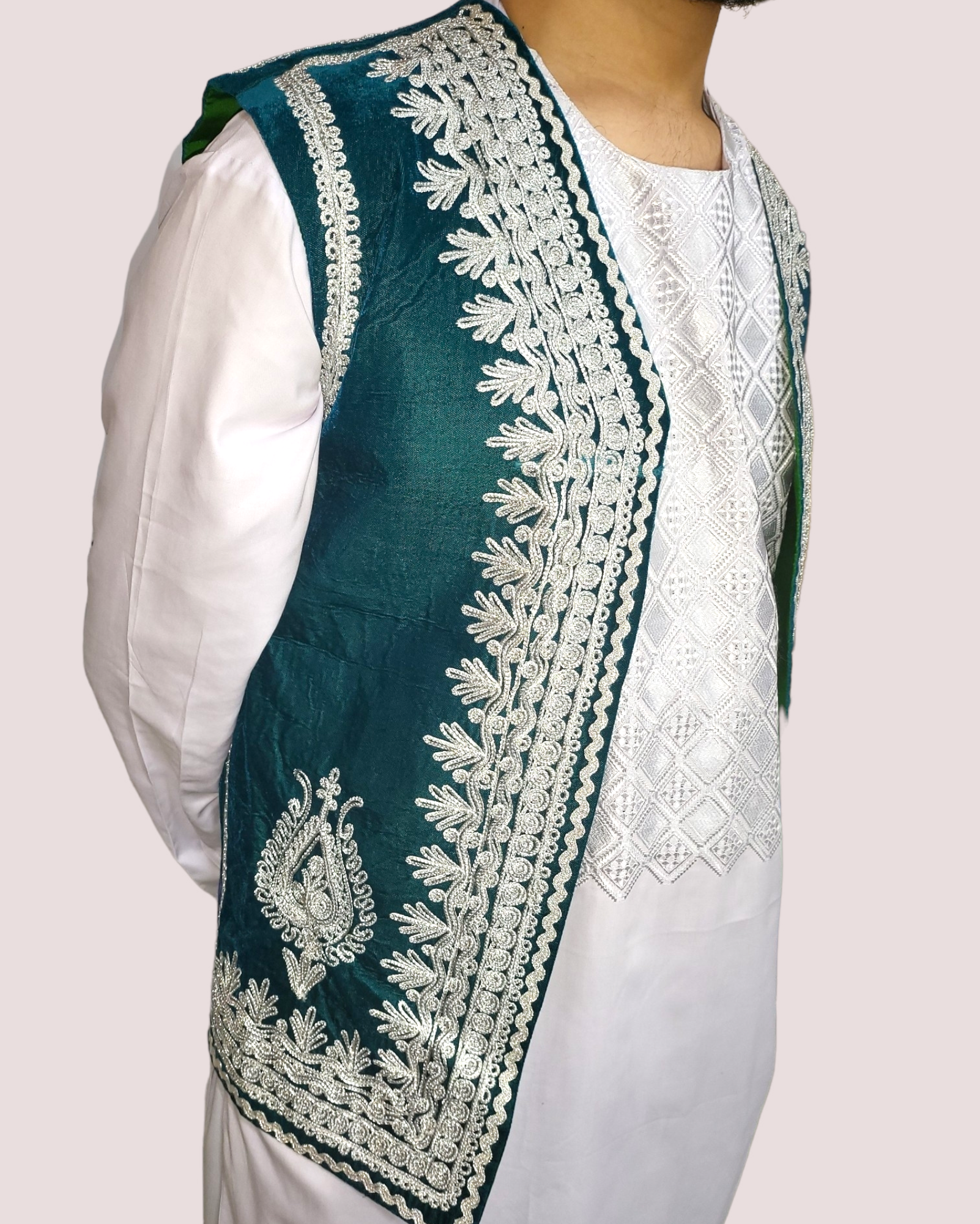 Torquoise Velvet Charma Dozi Vest