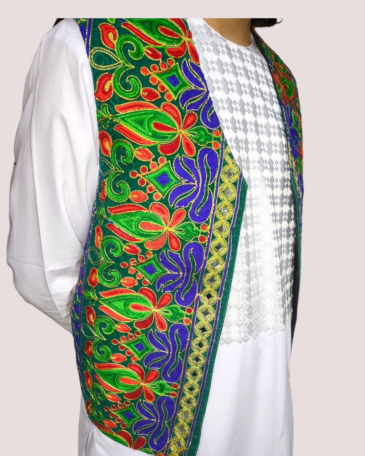 Colourful Embroidary Vest
