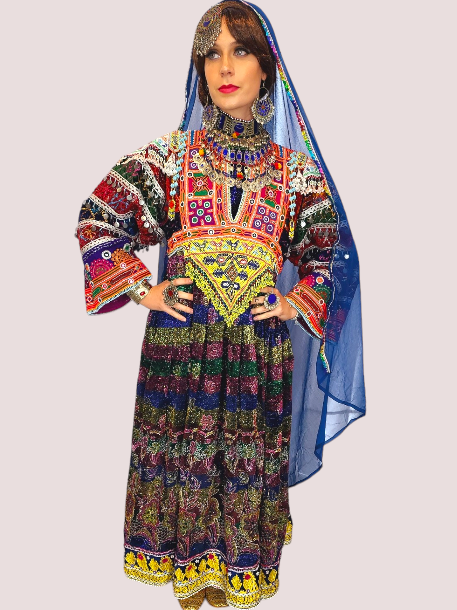 Multi Zari Kuchi Dress