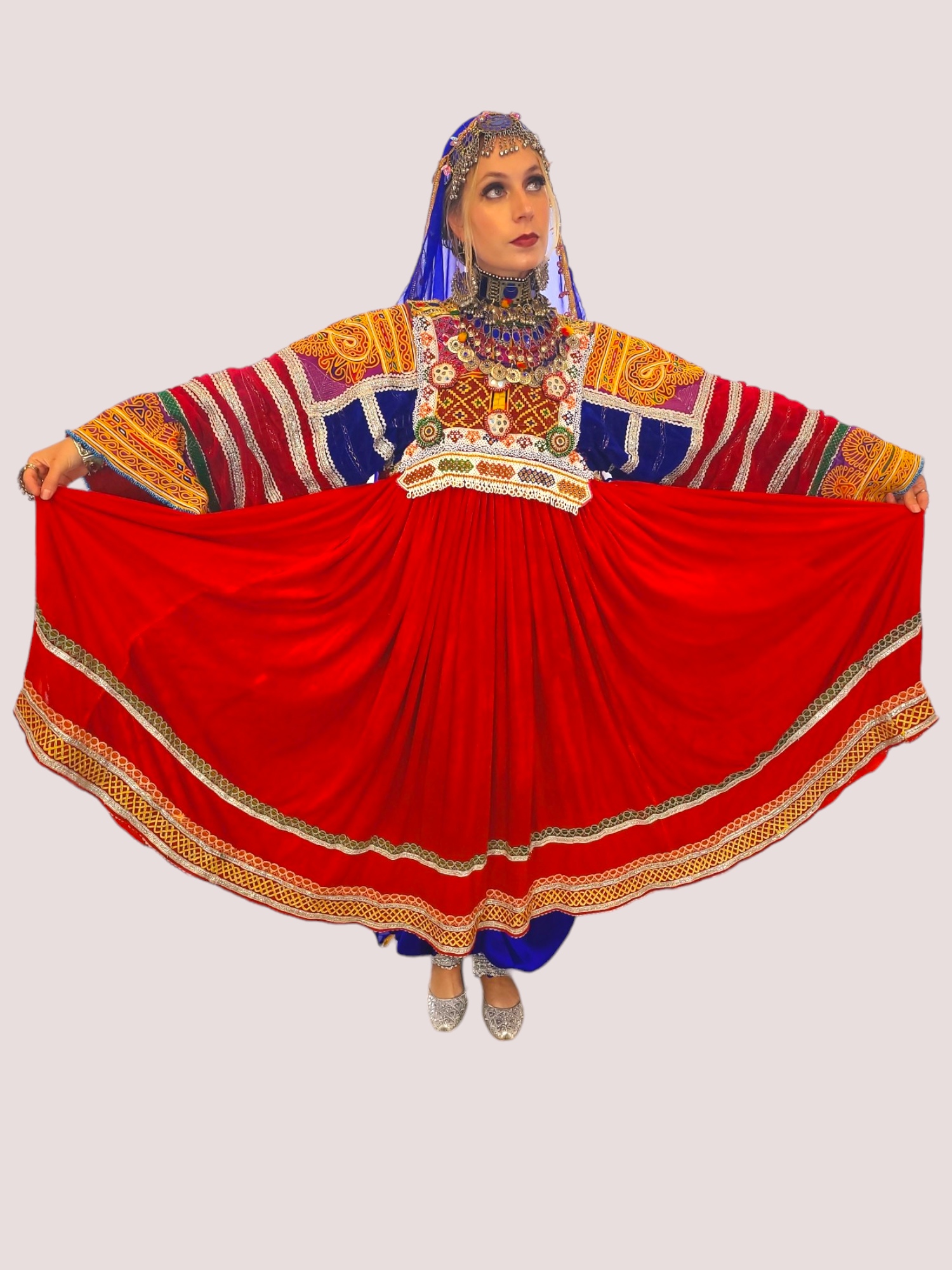 Red Vintage Kuchi Dress