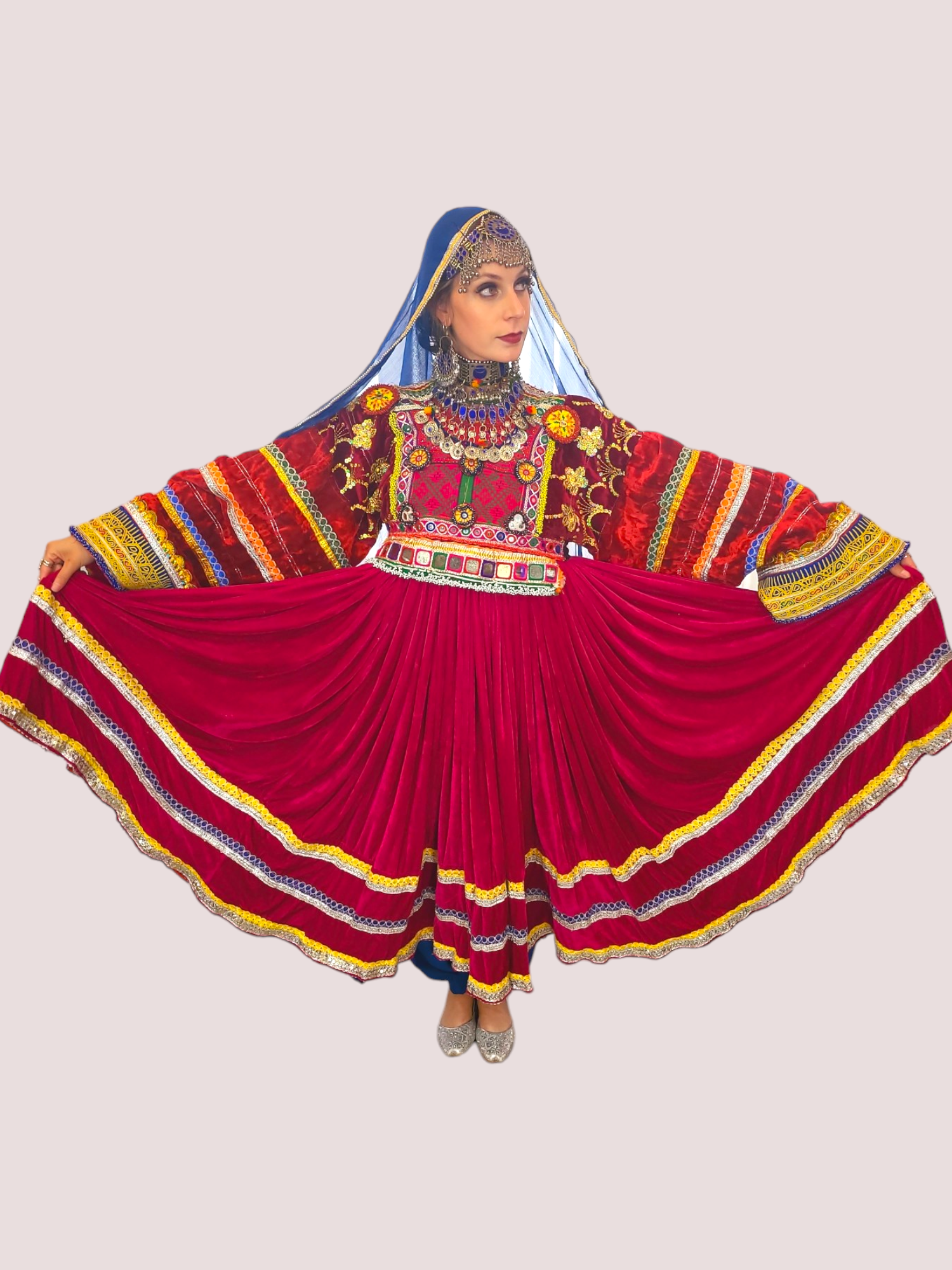 Red Vintage Kuchi Dress