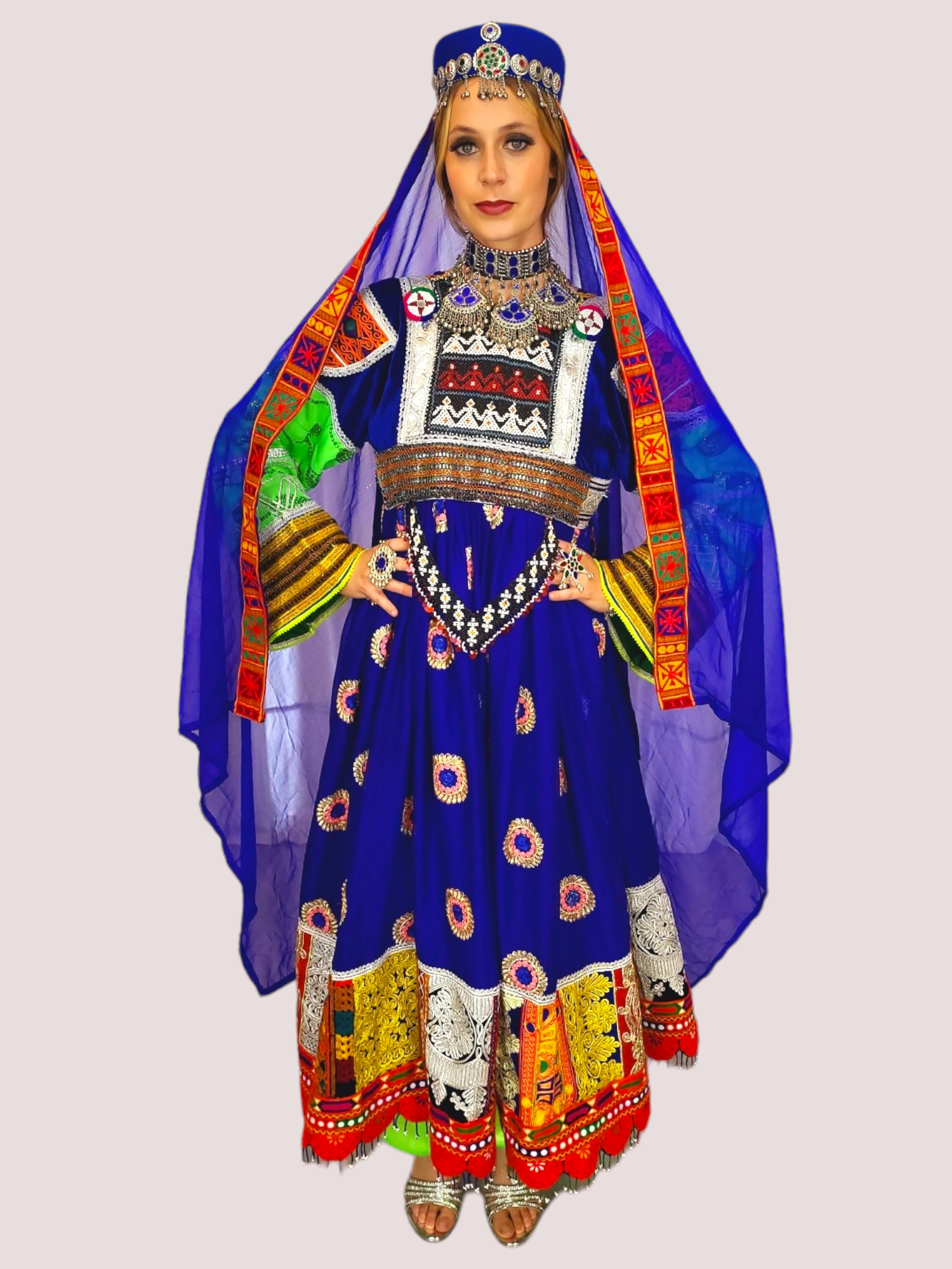 Royal Blue Kuchi Dress