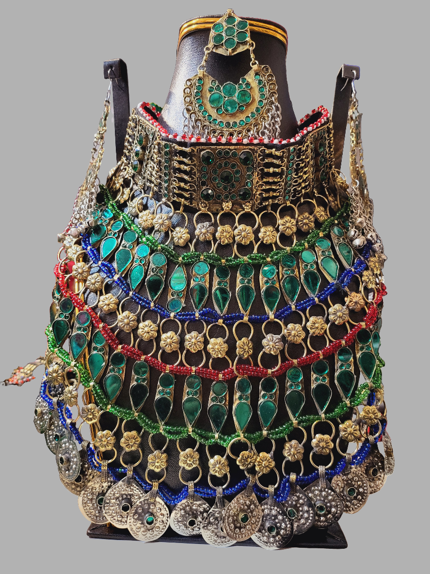 #1 Green Afghan Jewellery Set