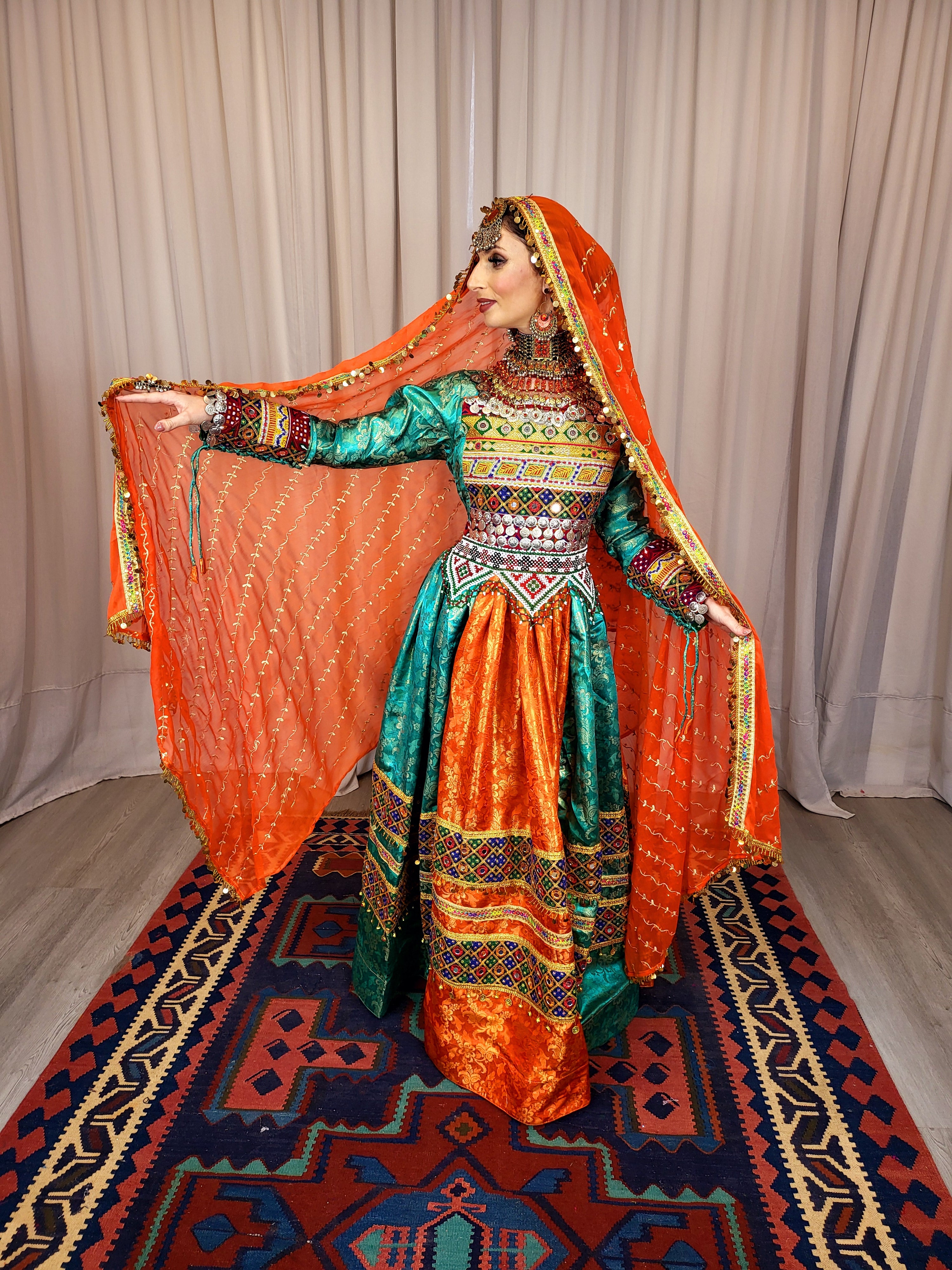 Orange Feroza Bridal Dress