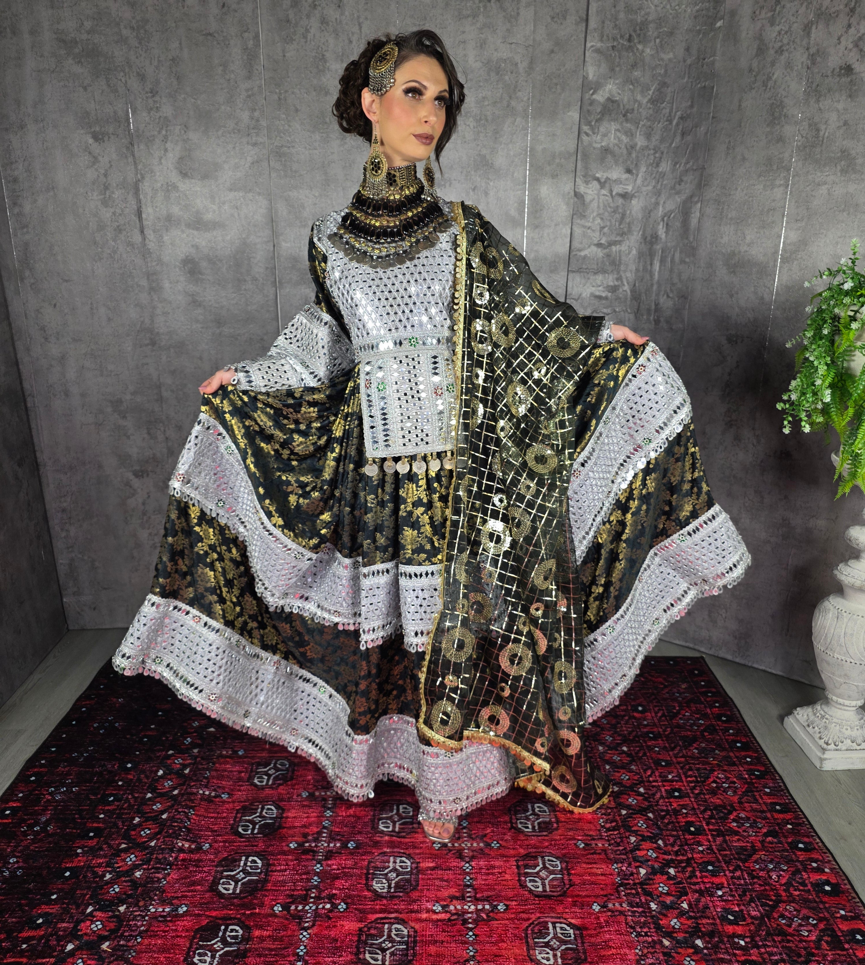 Banaras Mirror Dress