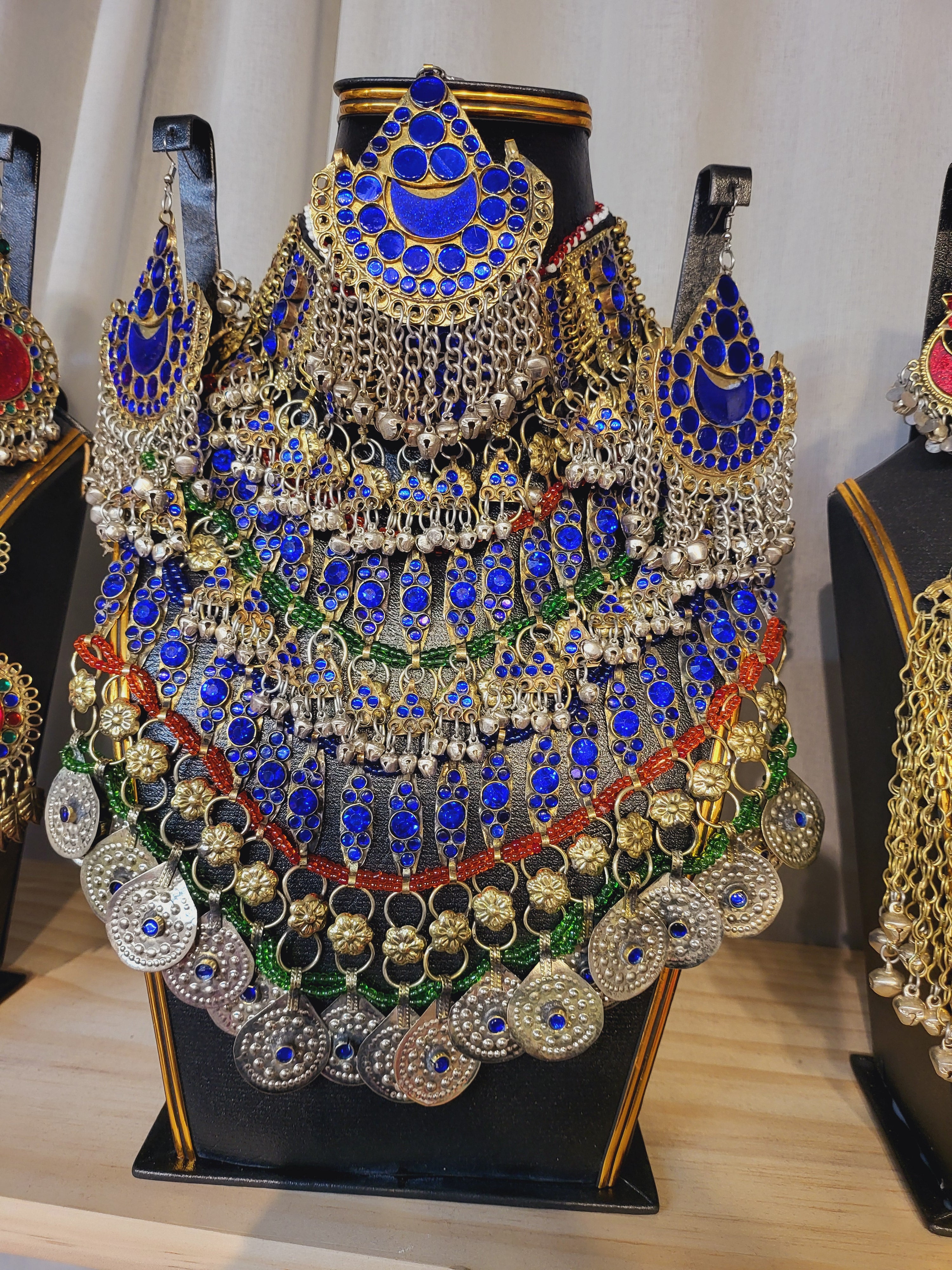 Royal Blue Afghan Jewellery Set