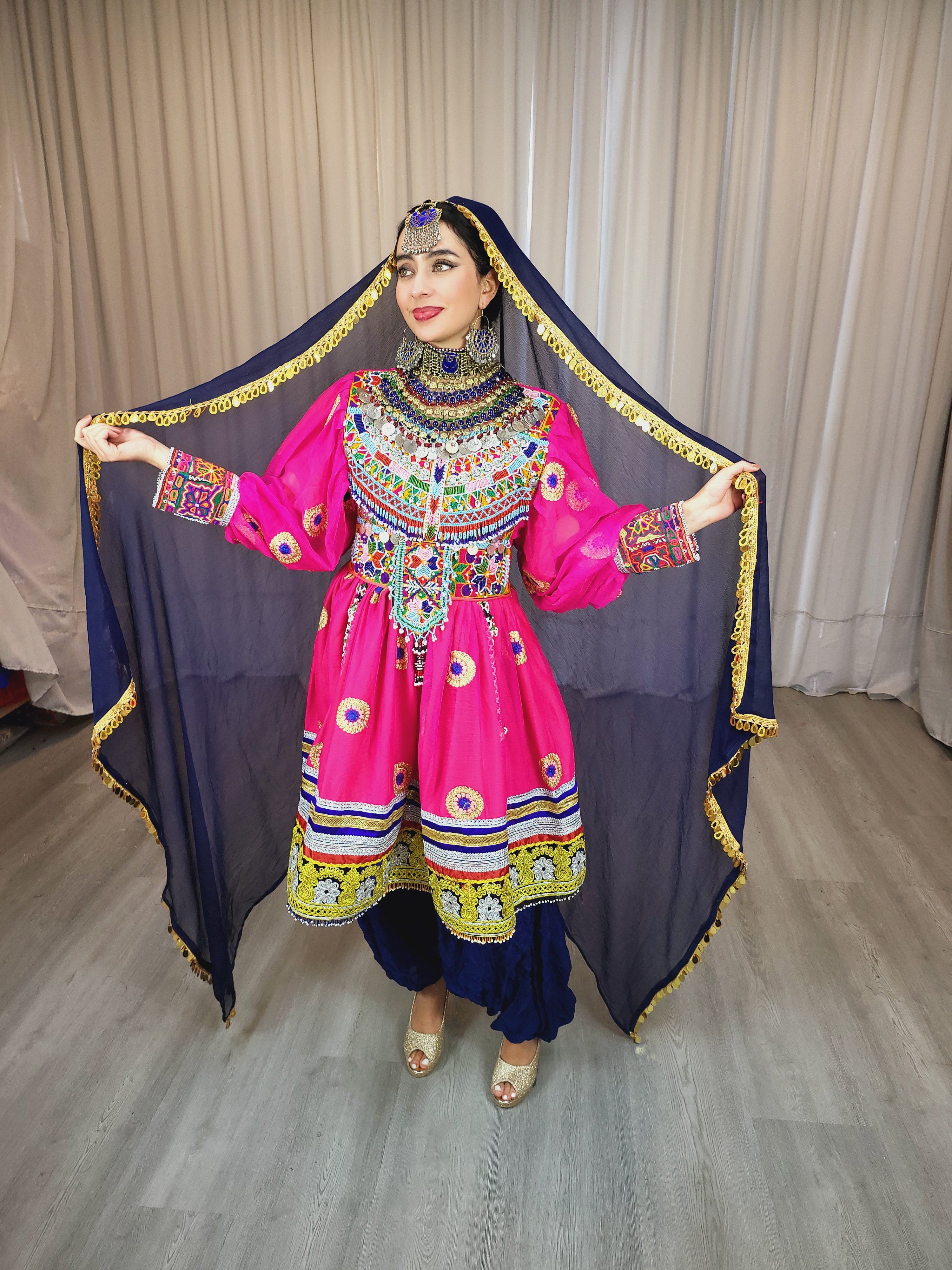 Hot Pink Chiffon Dress