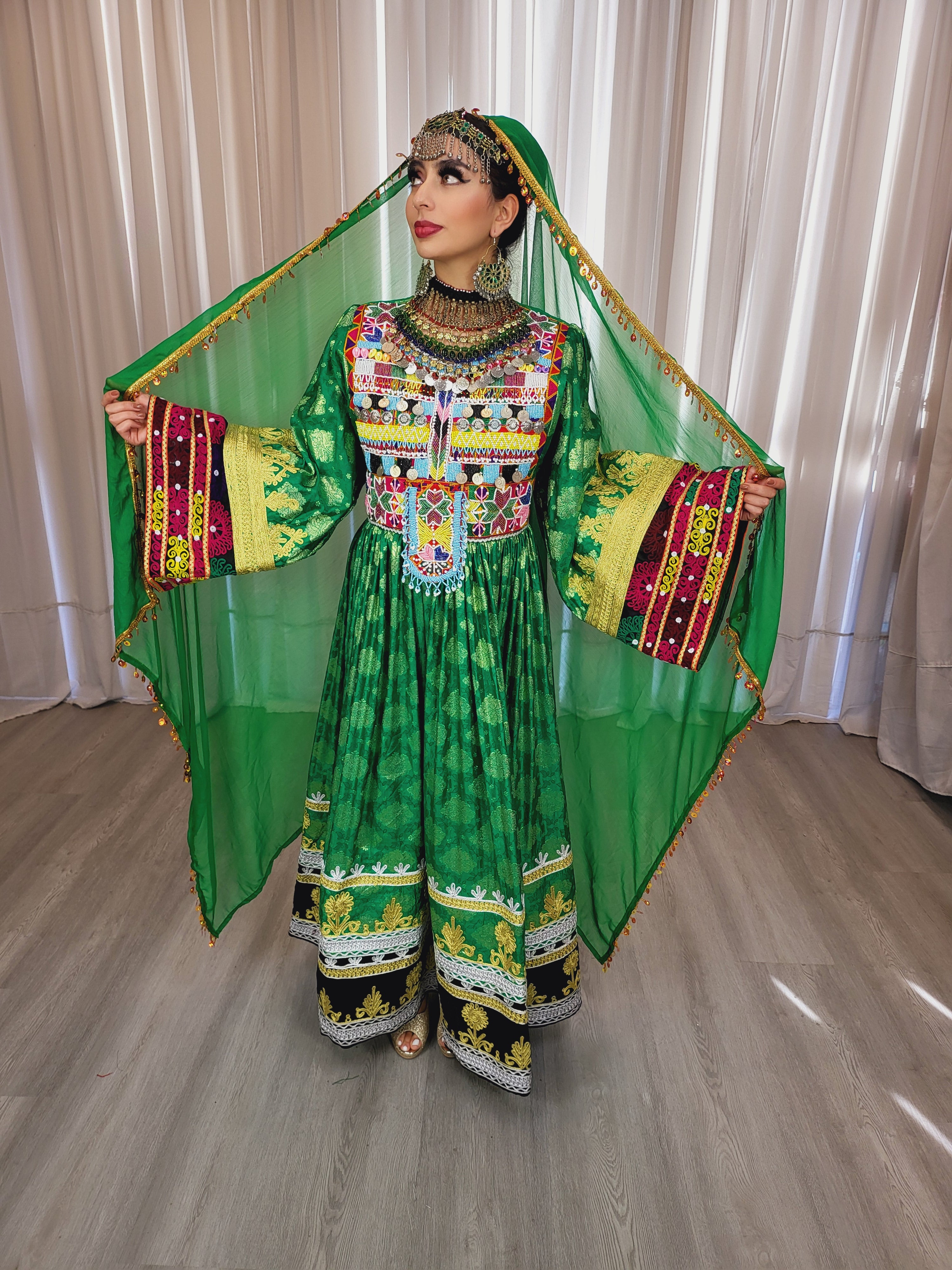 Green Banaras Dress