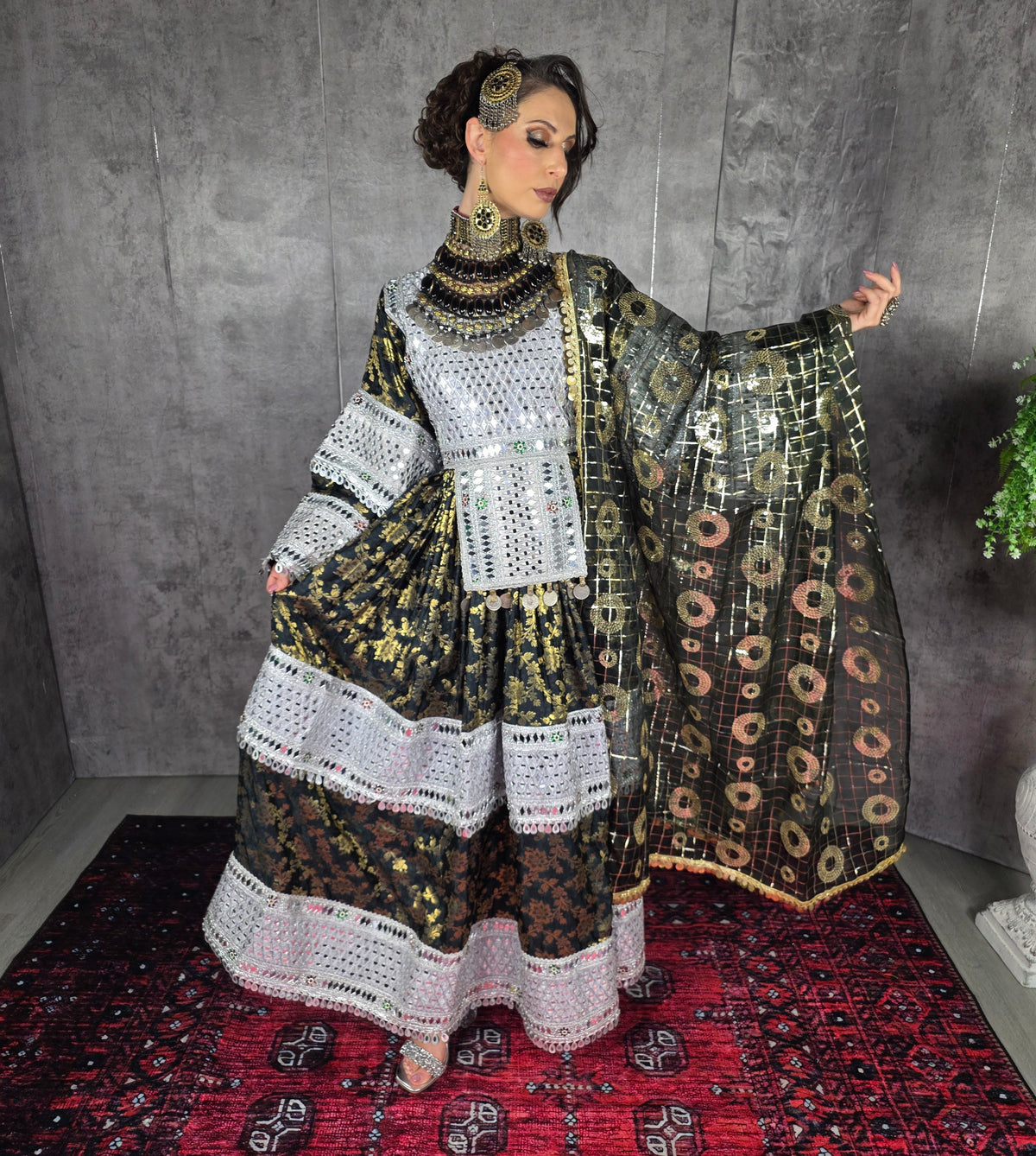 Banaras Mirror Dress