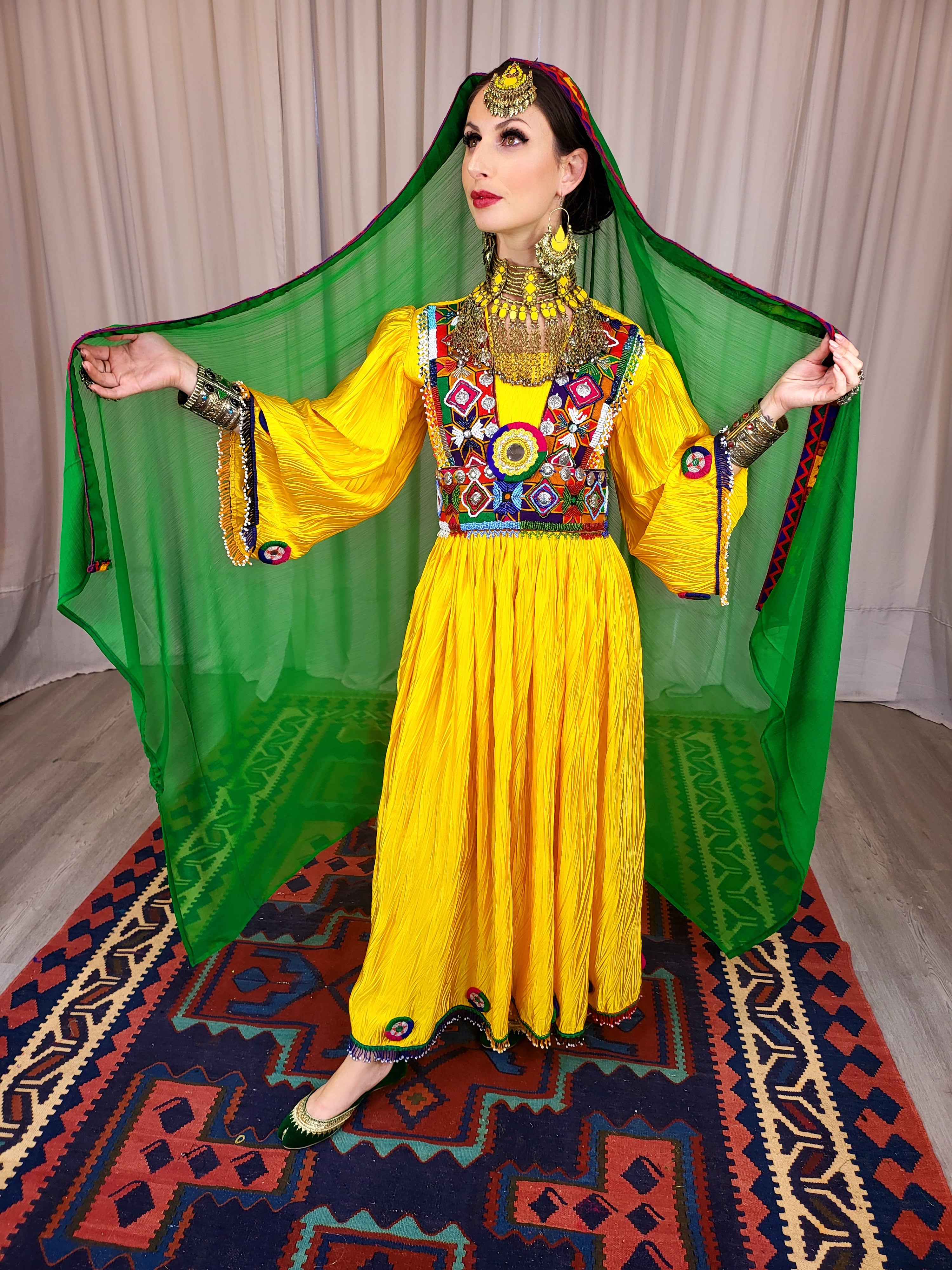 Yellow Crinkle Dress