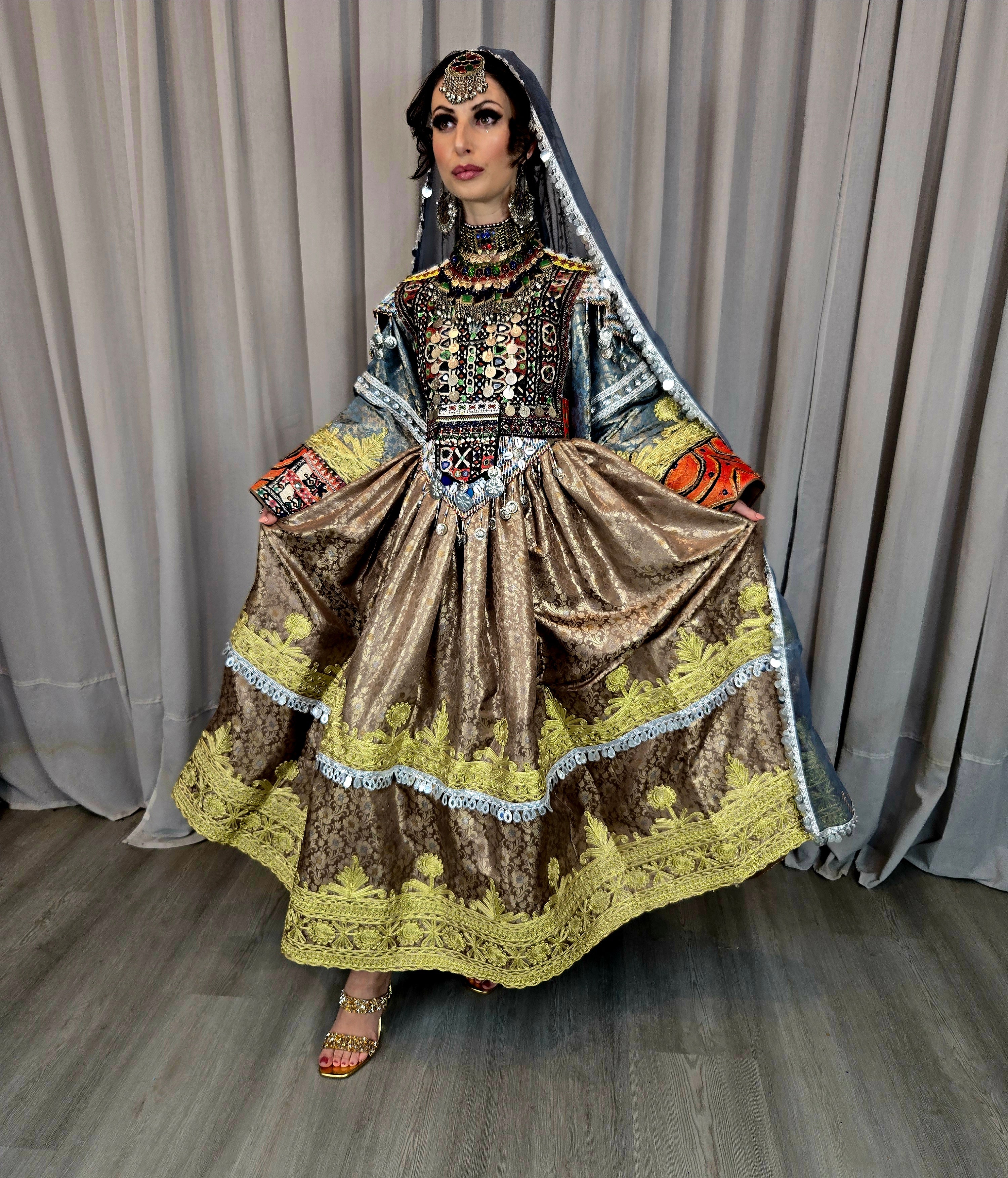 Light Brown Banaras Dress