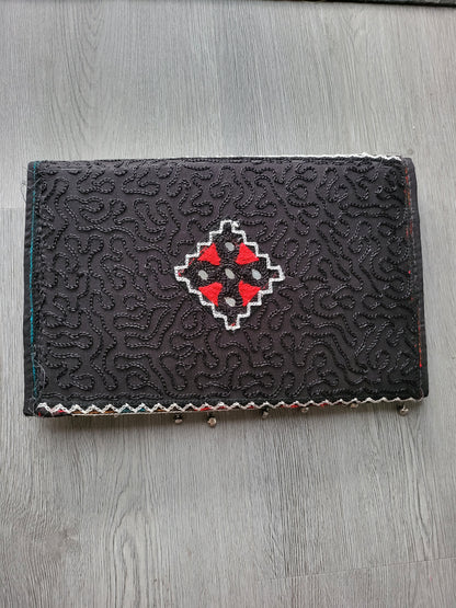 Black Handmade Kuchi Purse