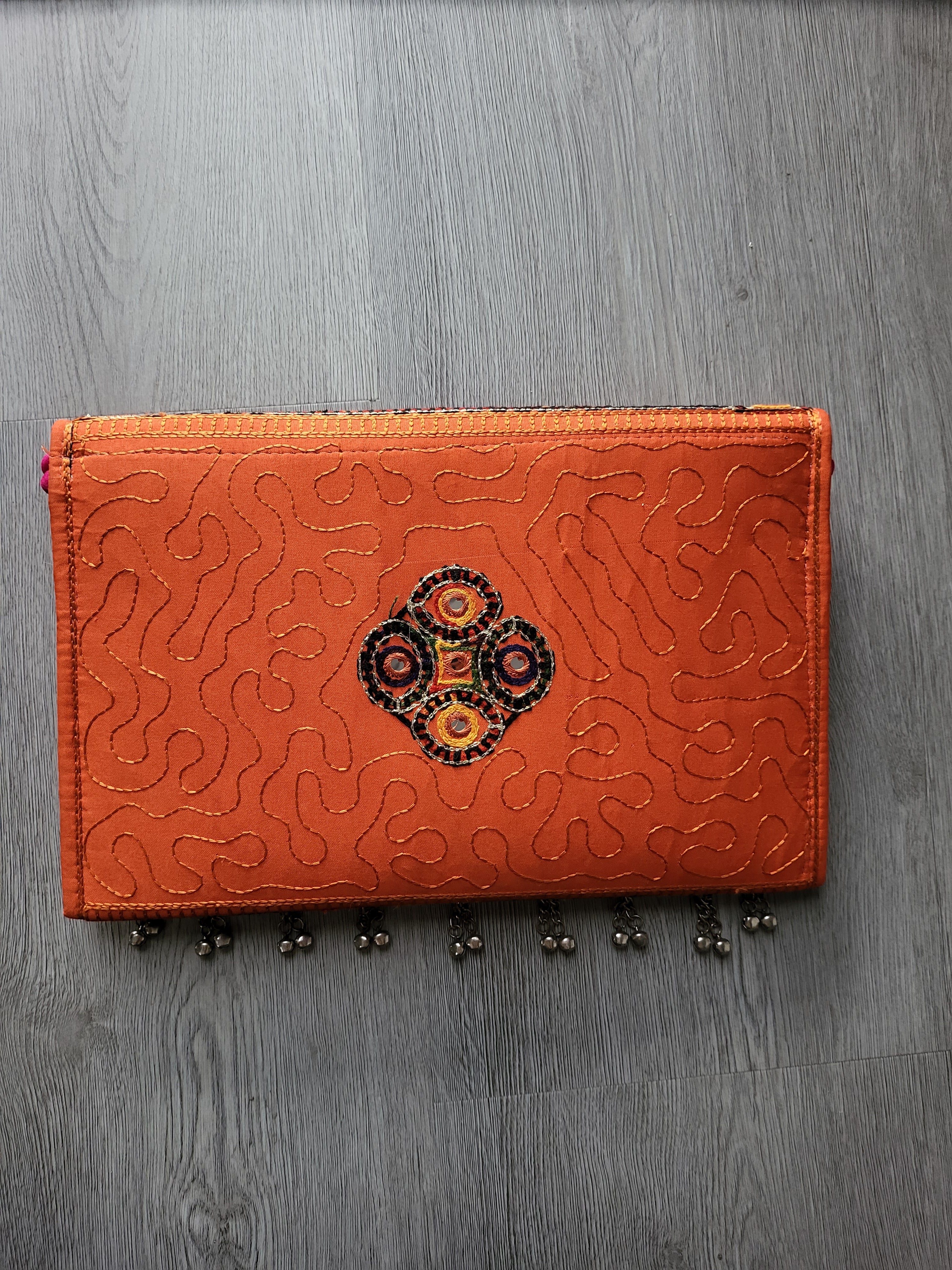 Light Orange Handmade Kuchi Purse
