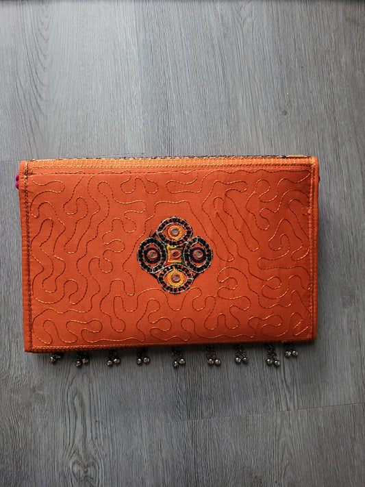 Light Orange Handmade Kuchi Purse