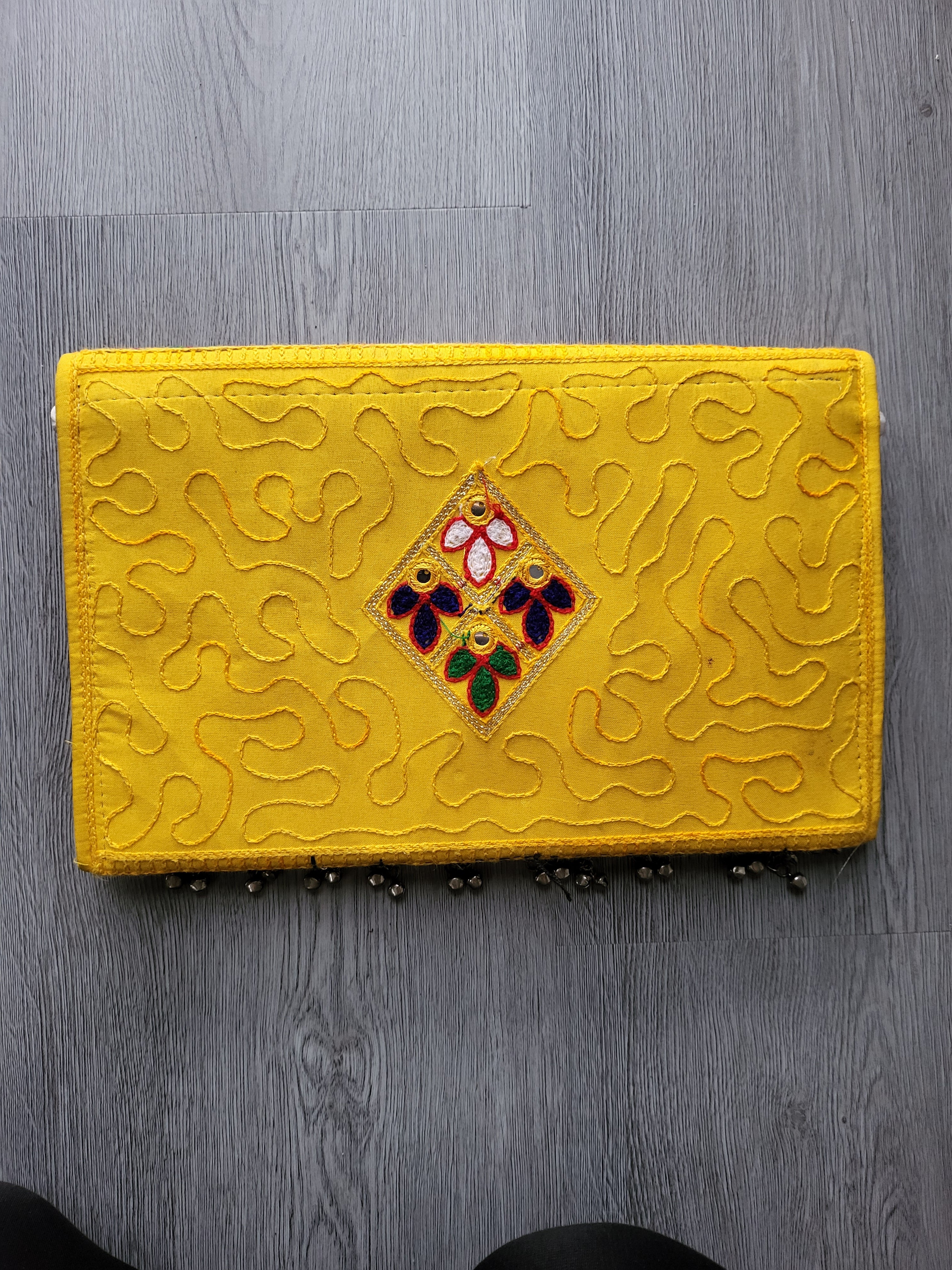 Yellow Handmade Kuchi Purse