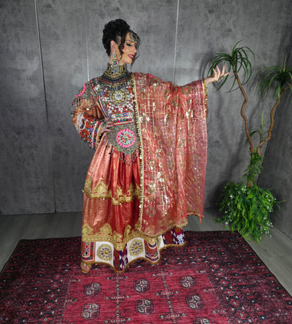 Peach Banaras Dress