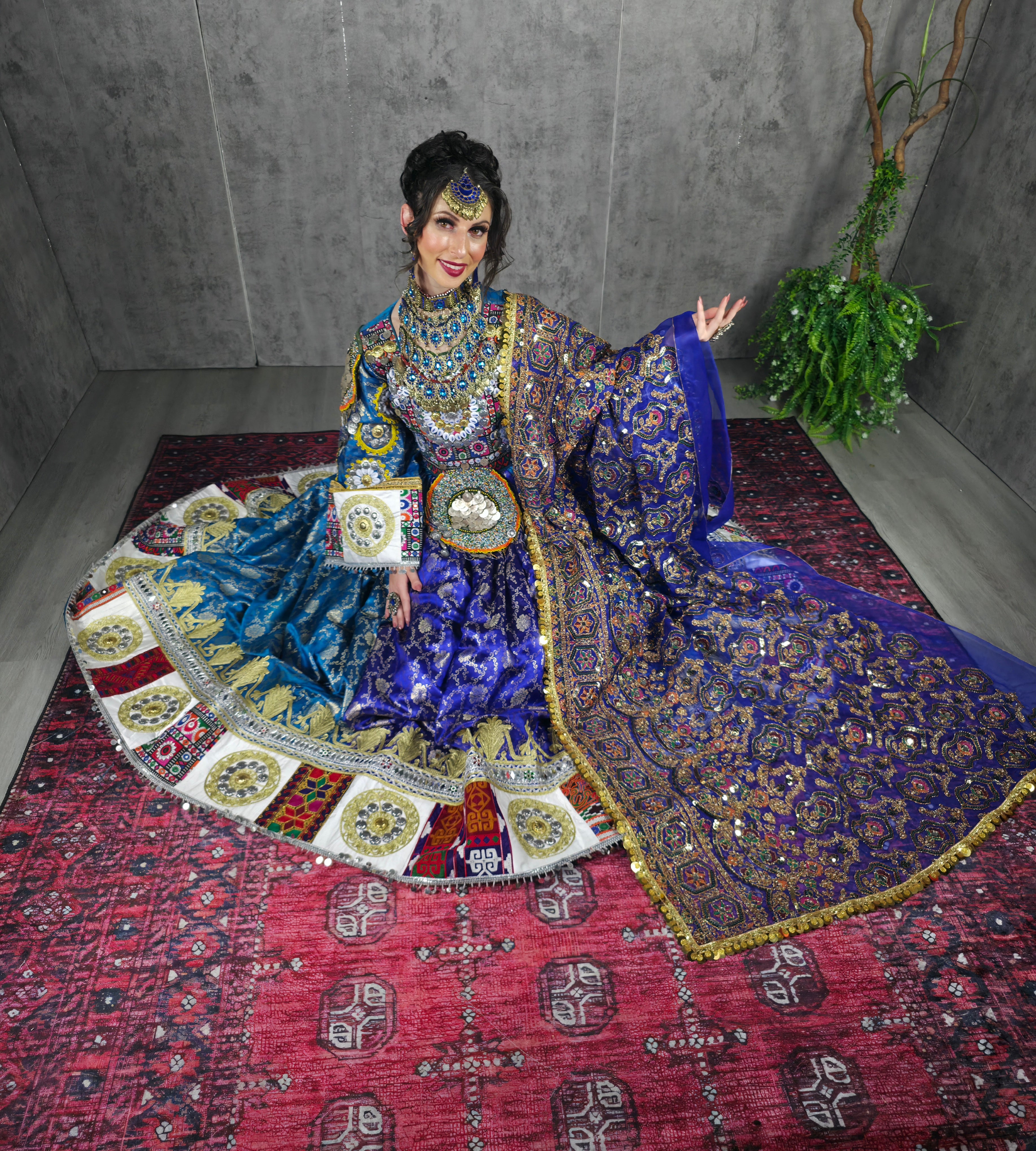 Teal/Blue Banaras Dress