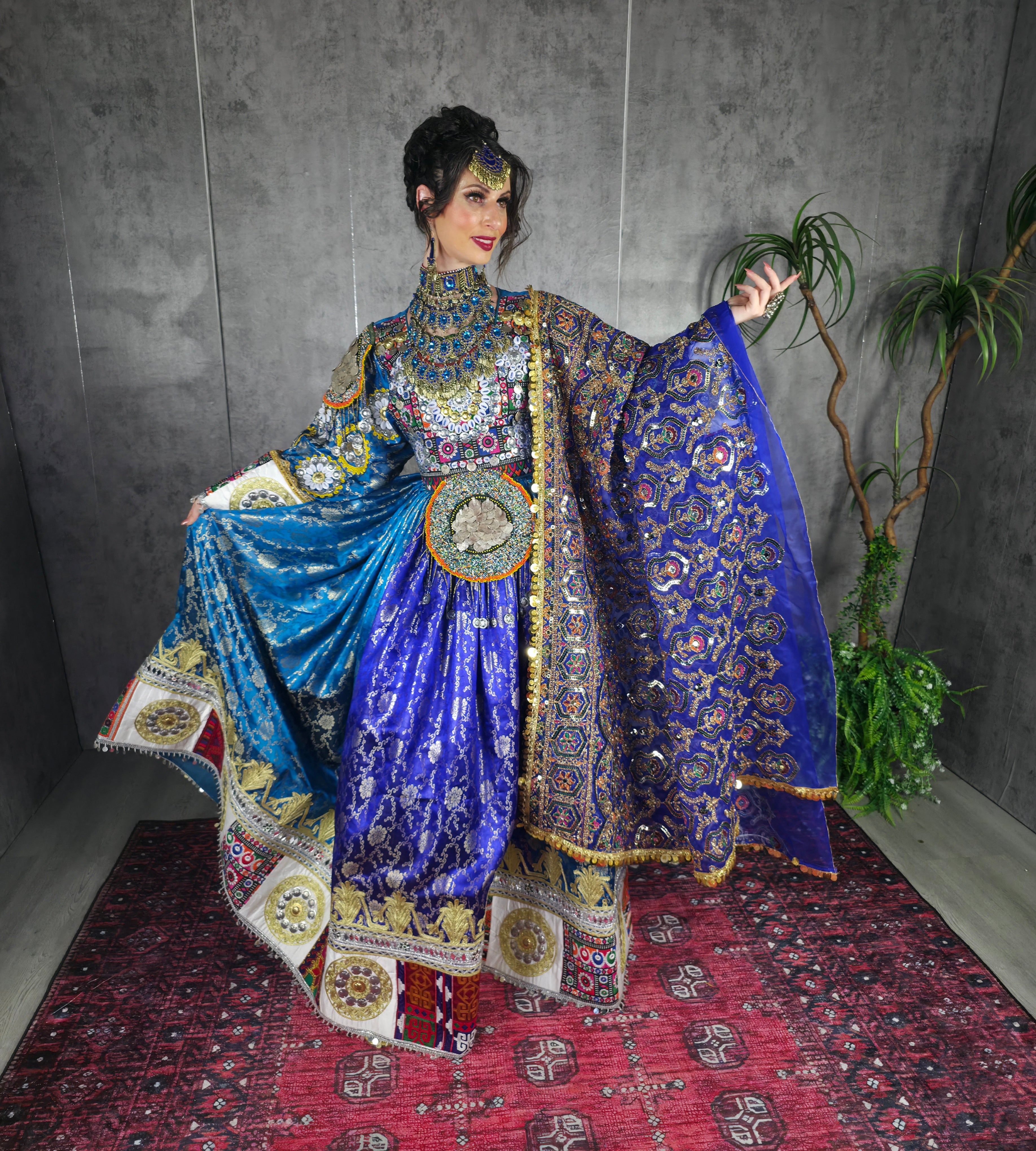 Teal/Blue Banaras Dress