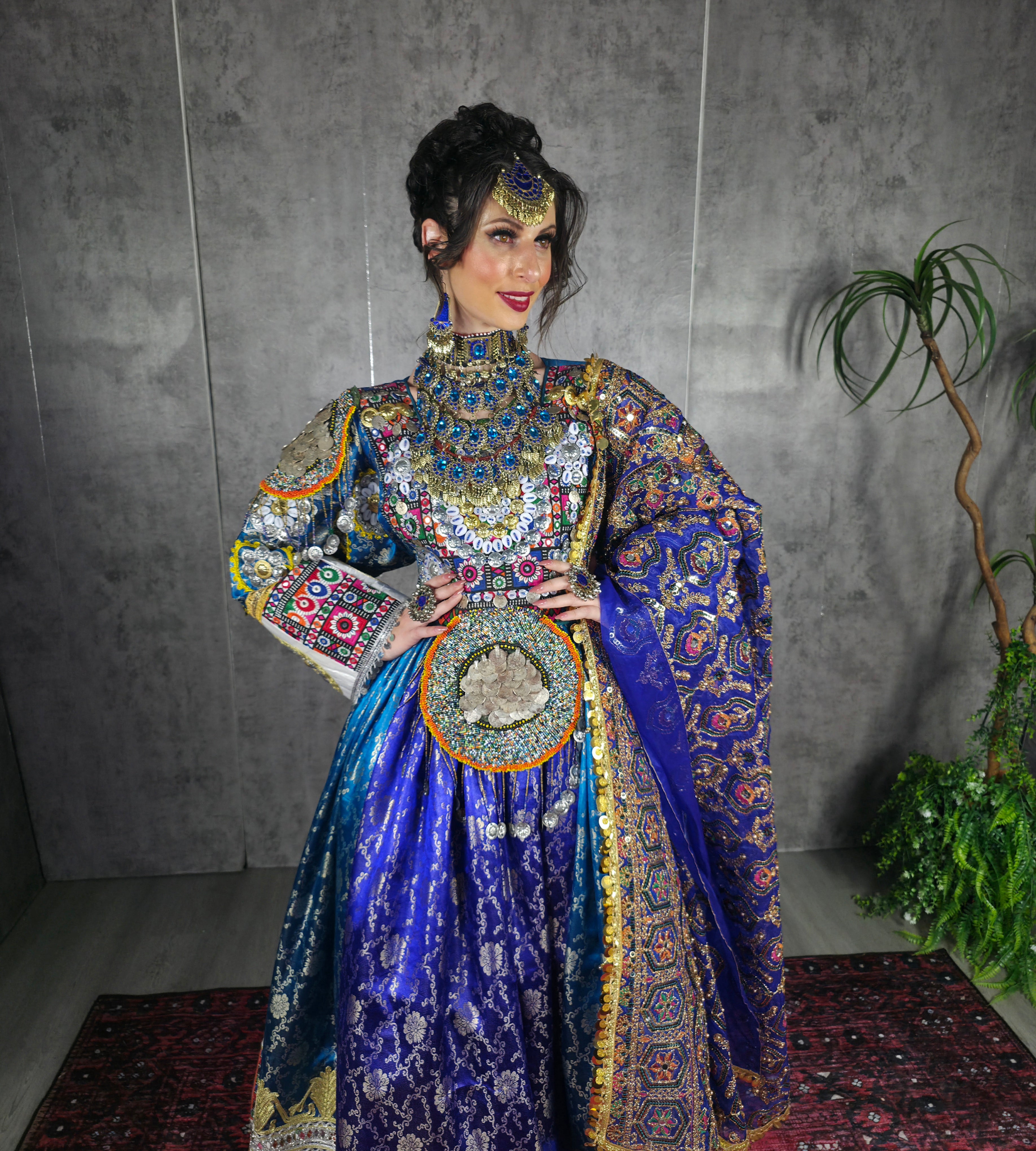 Teal/Blue Banaras Dress