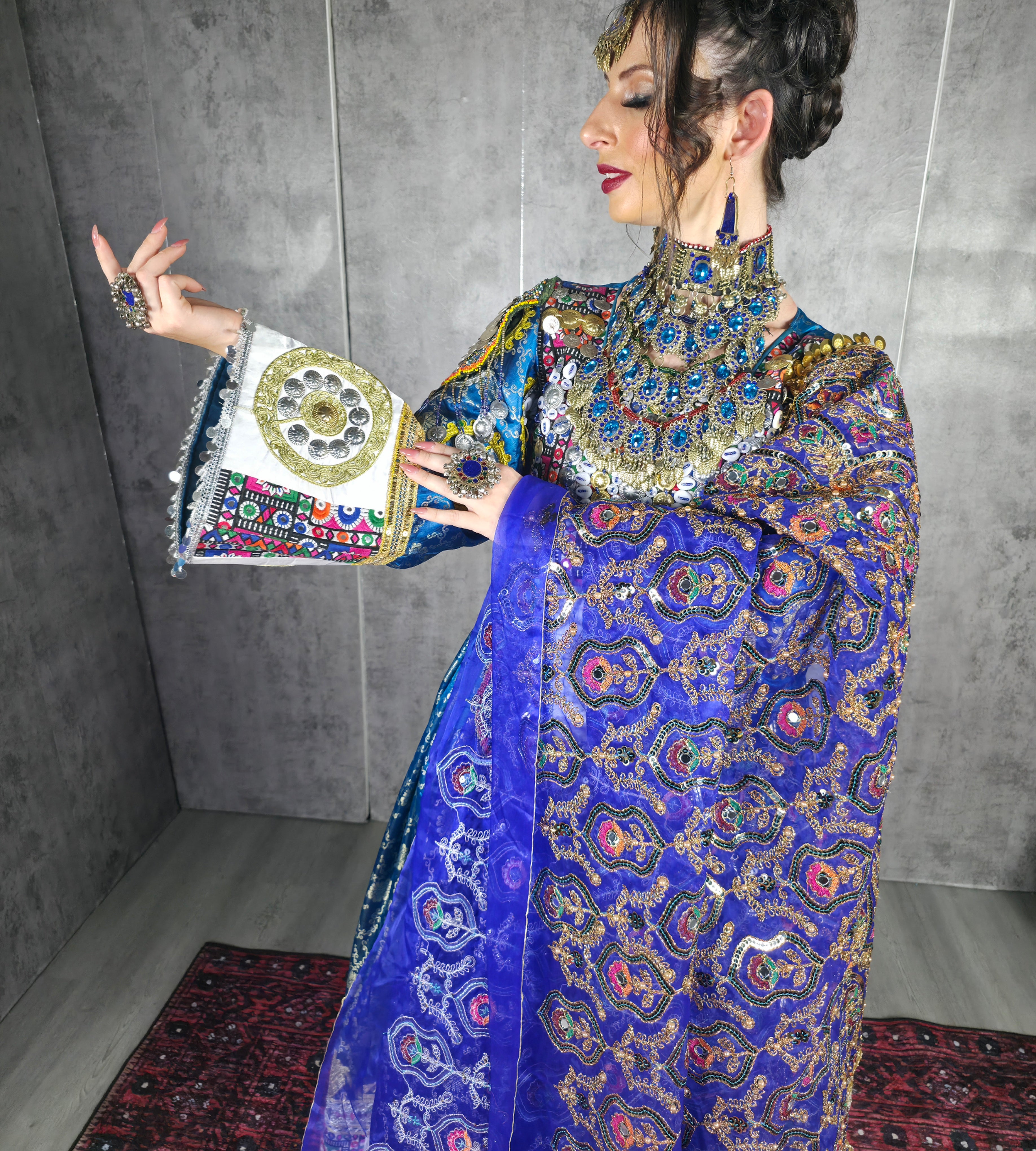 Teal/Blue Banaras Dress