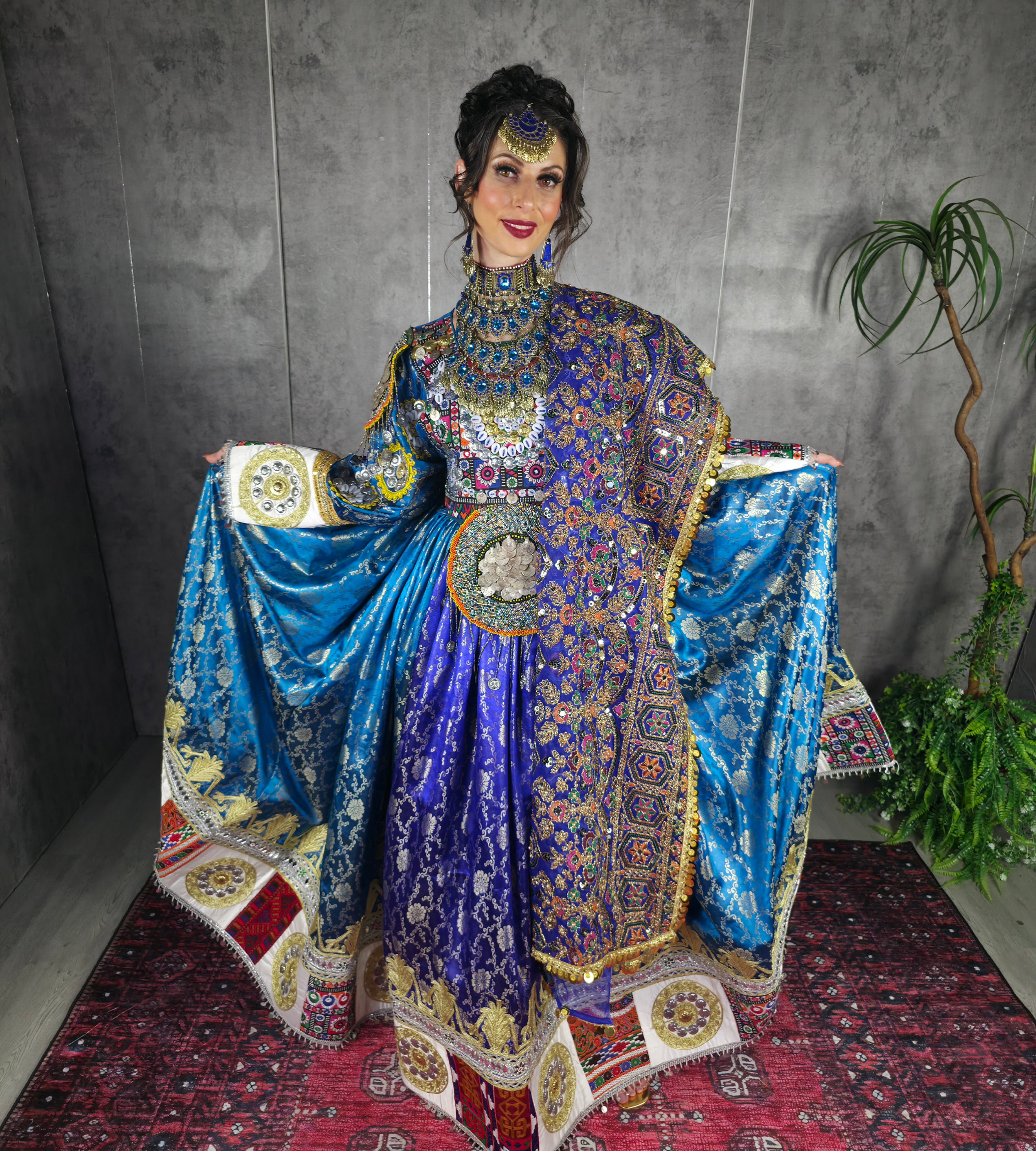 Teal/Blue Banaras Dress