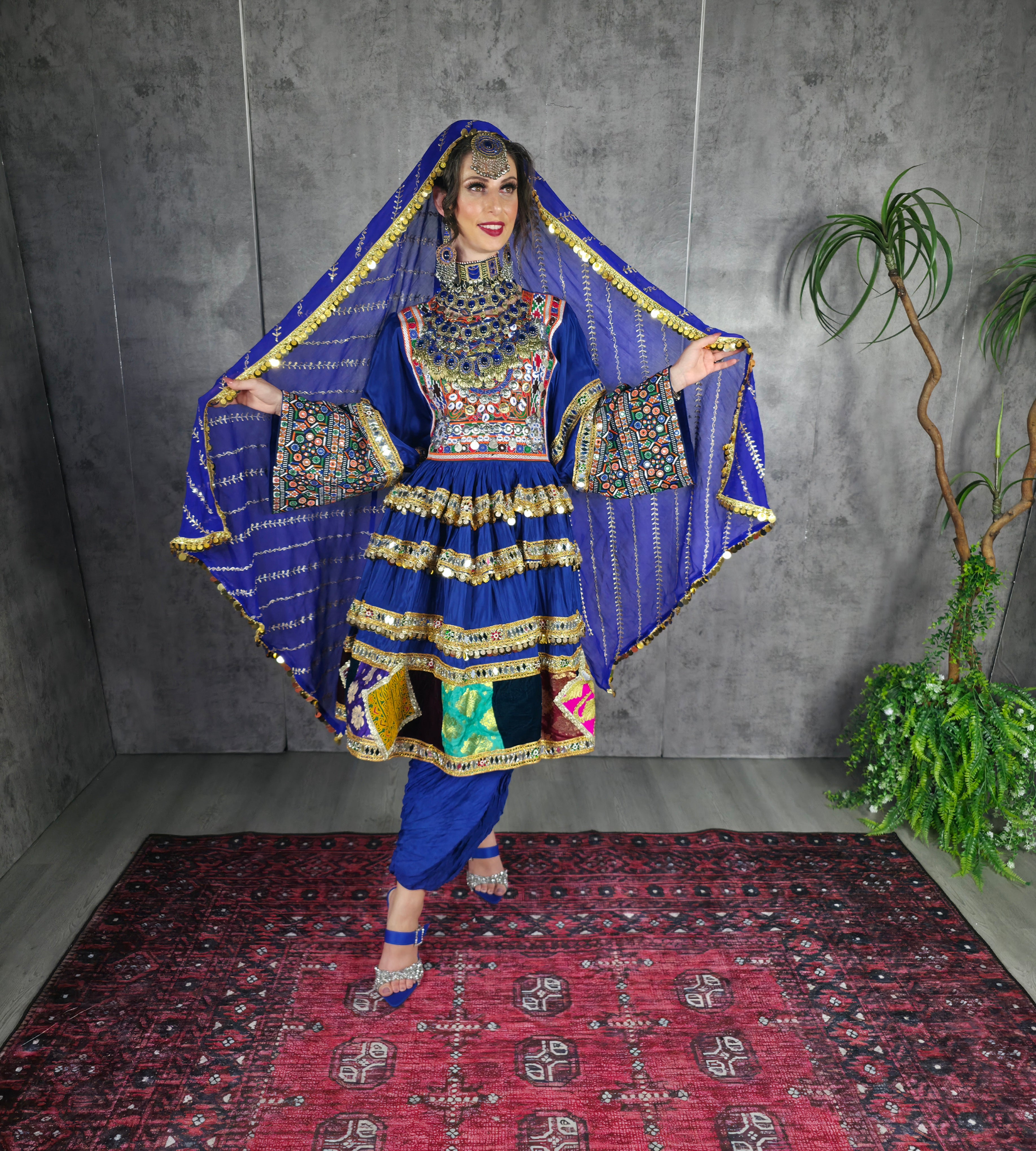 Blue Shisha Short Dress