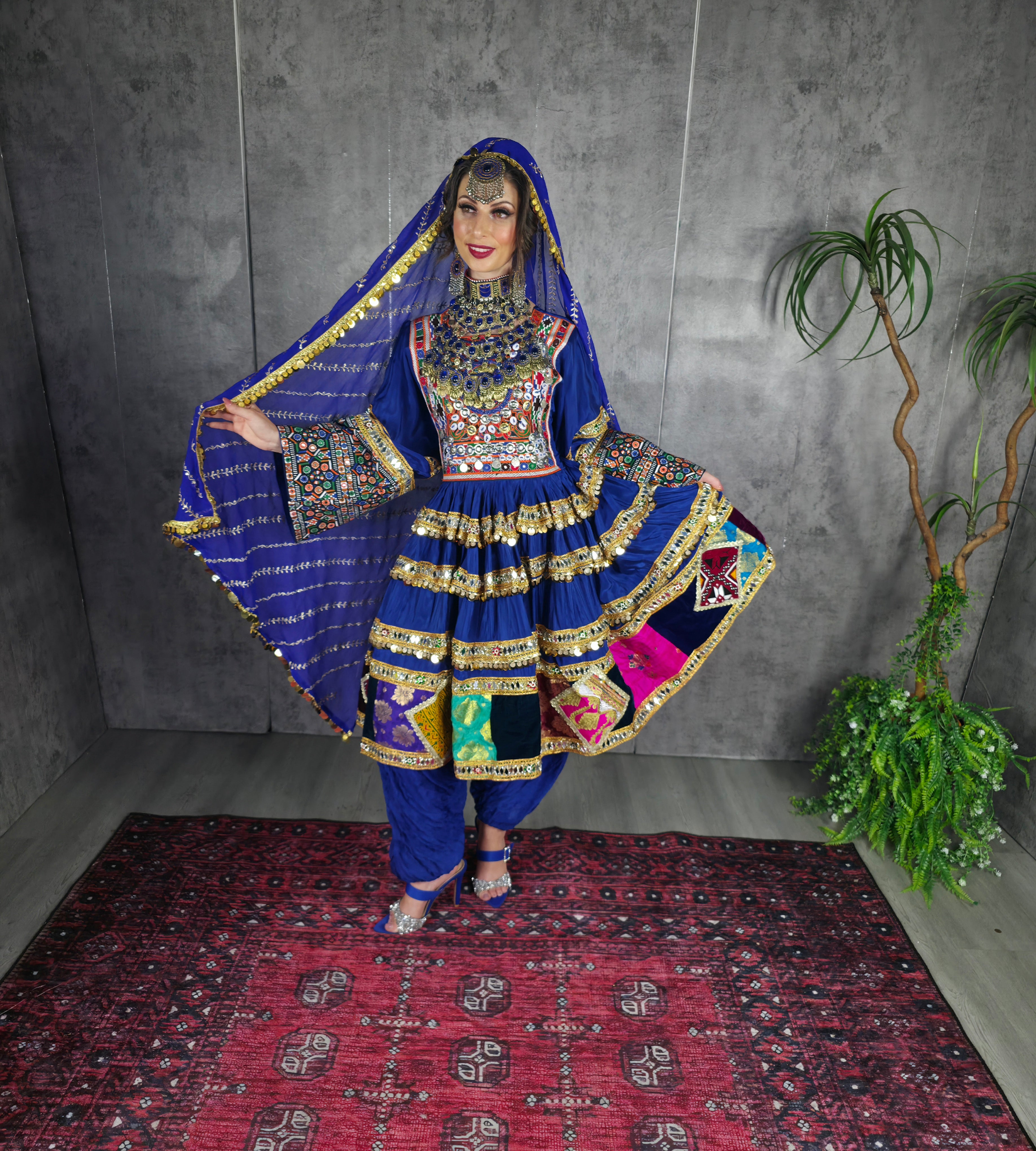 Blue Shisha Short Dress