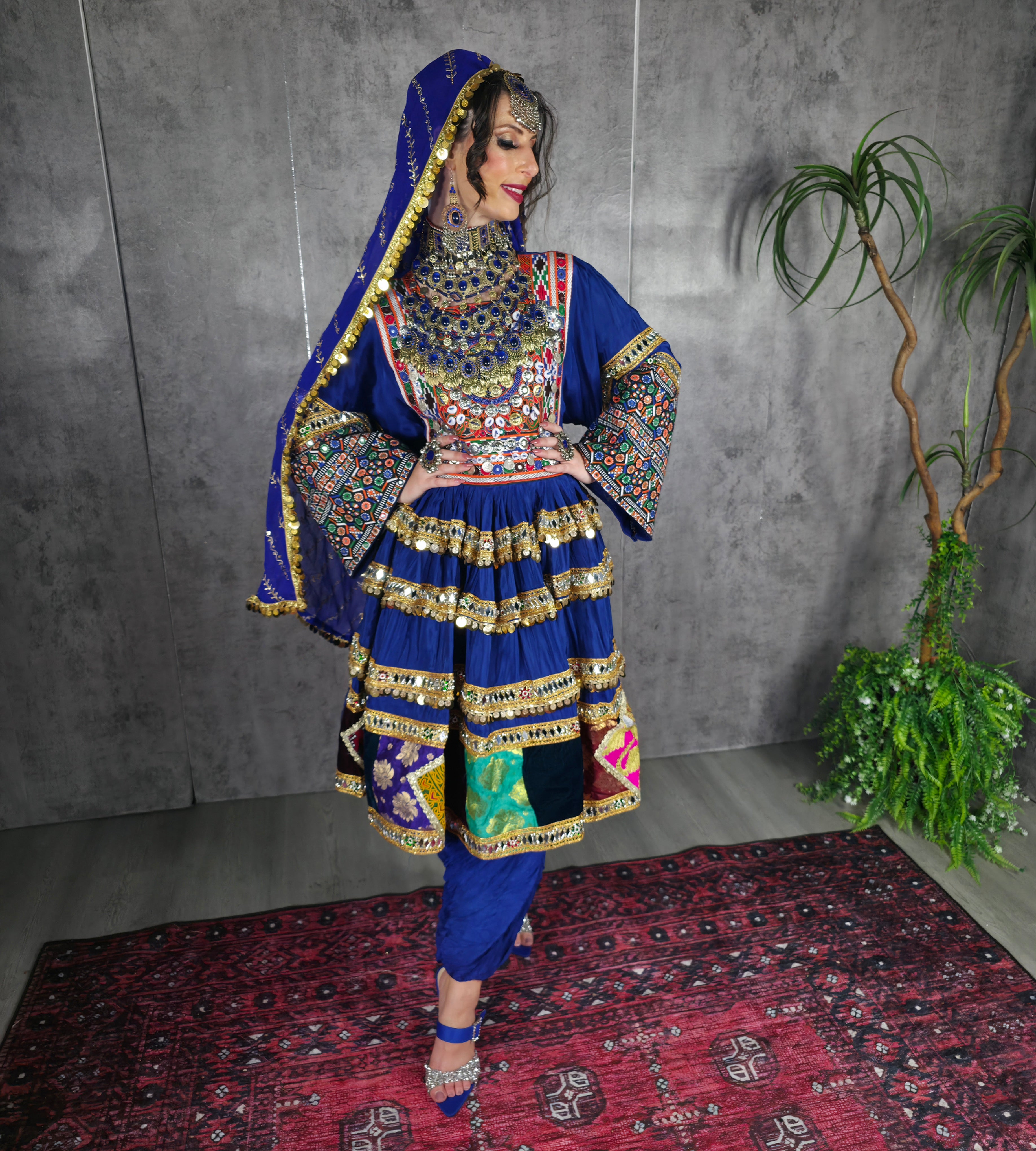 Blue Shisha Short Dress