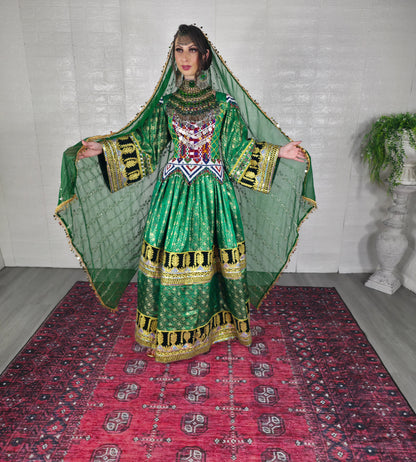 Green Banaras Dress