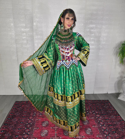 Green Banaras Dress