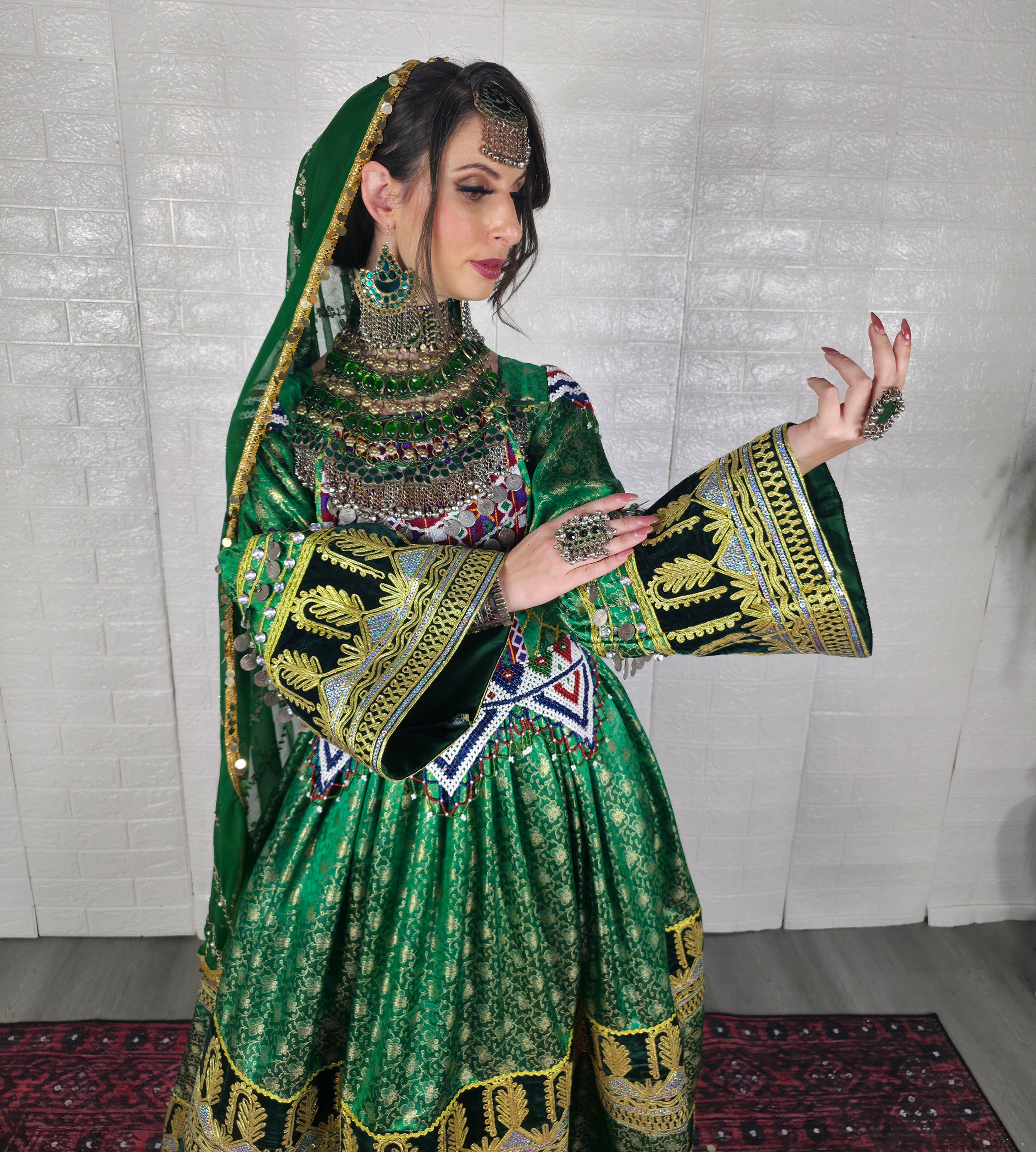 Green Banaras Dress