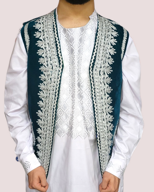 Torquoise Velvet Charma Dozi Vest