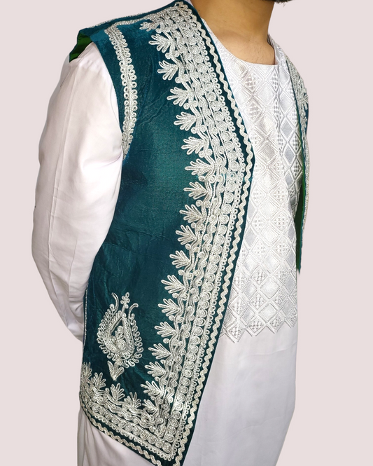 Torquoise Velvet Charma Dozi Vest