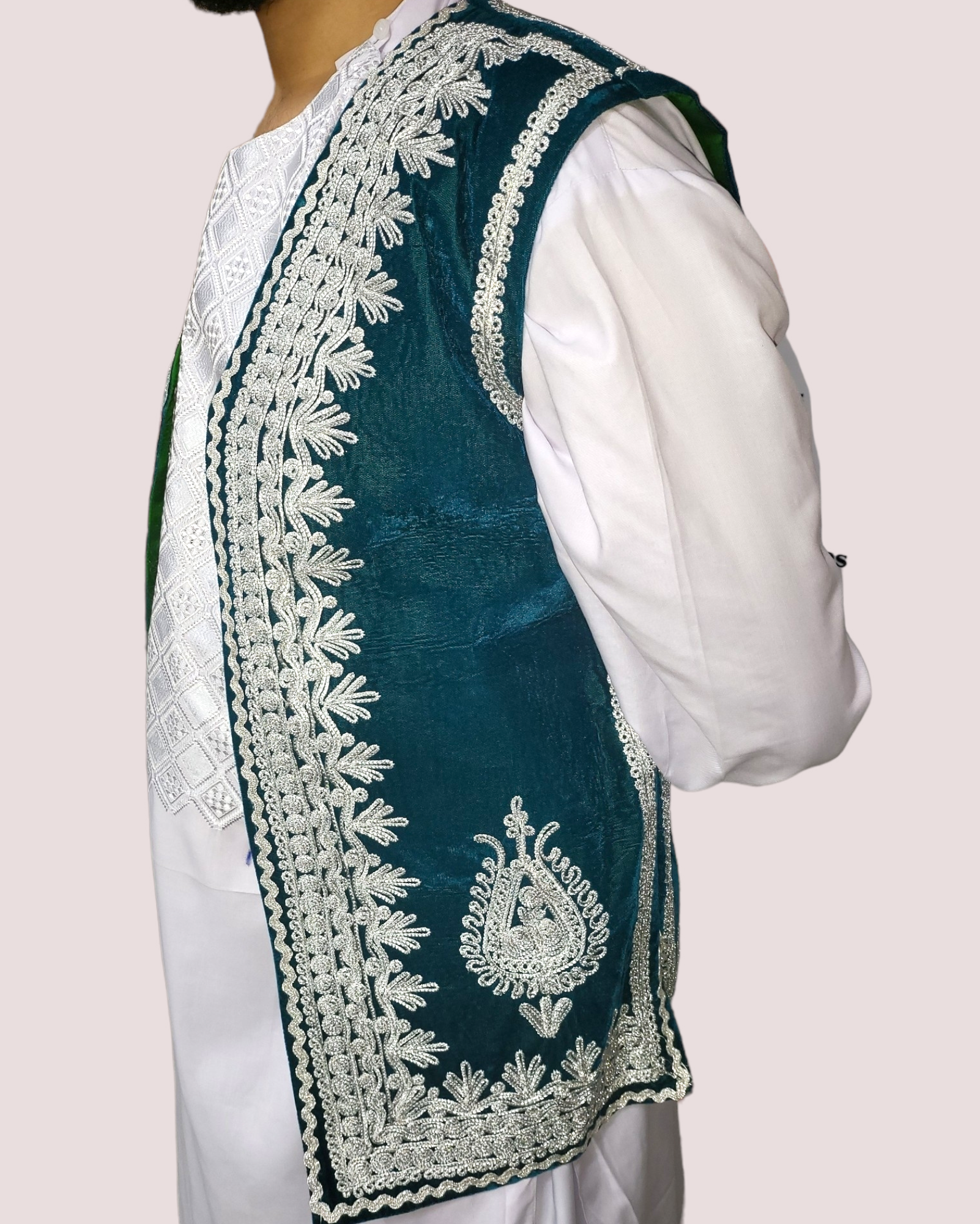 Torquoise Velvet Charma Dozi Vest