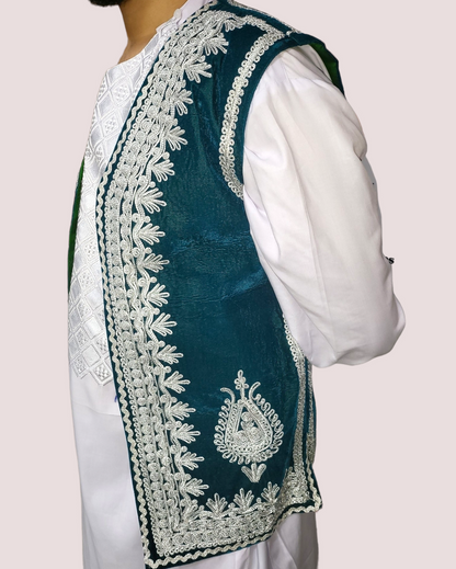 Torquoise Velvet Charma Dozi Vest