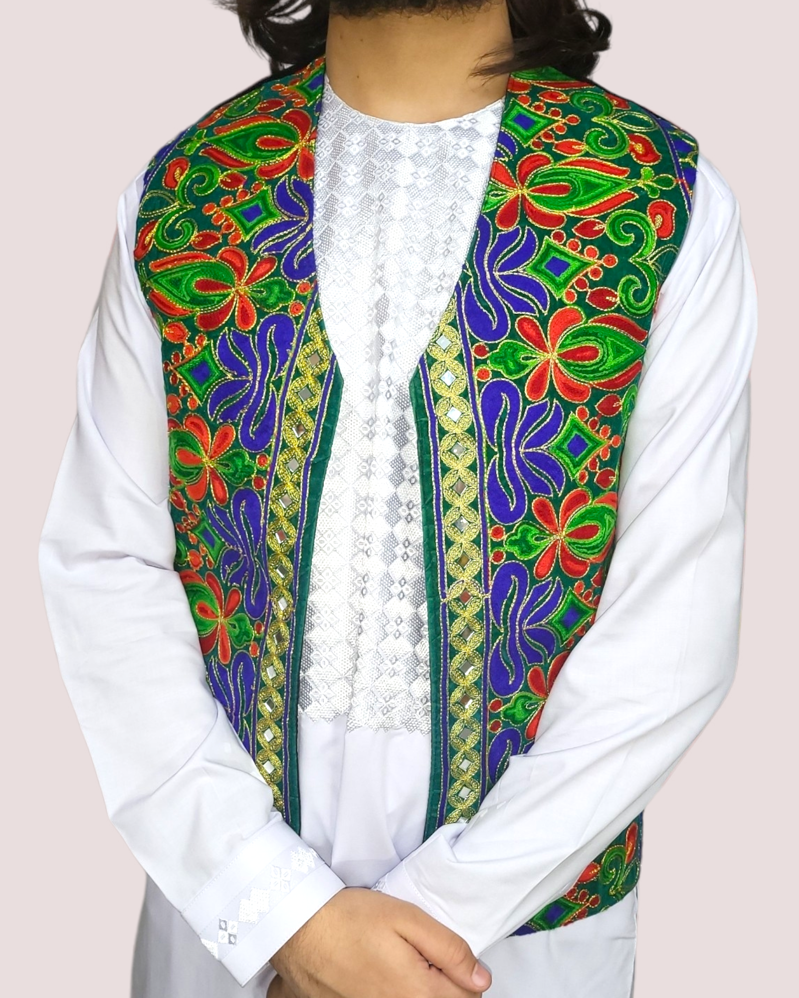 Colourful Embroidary Vest