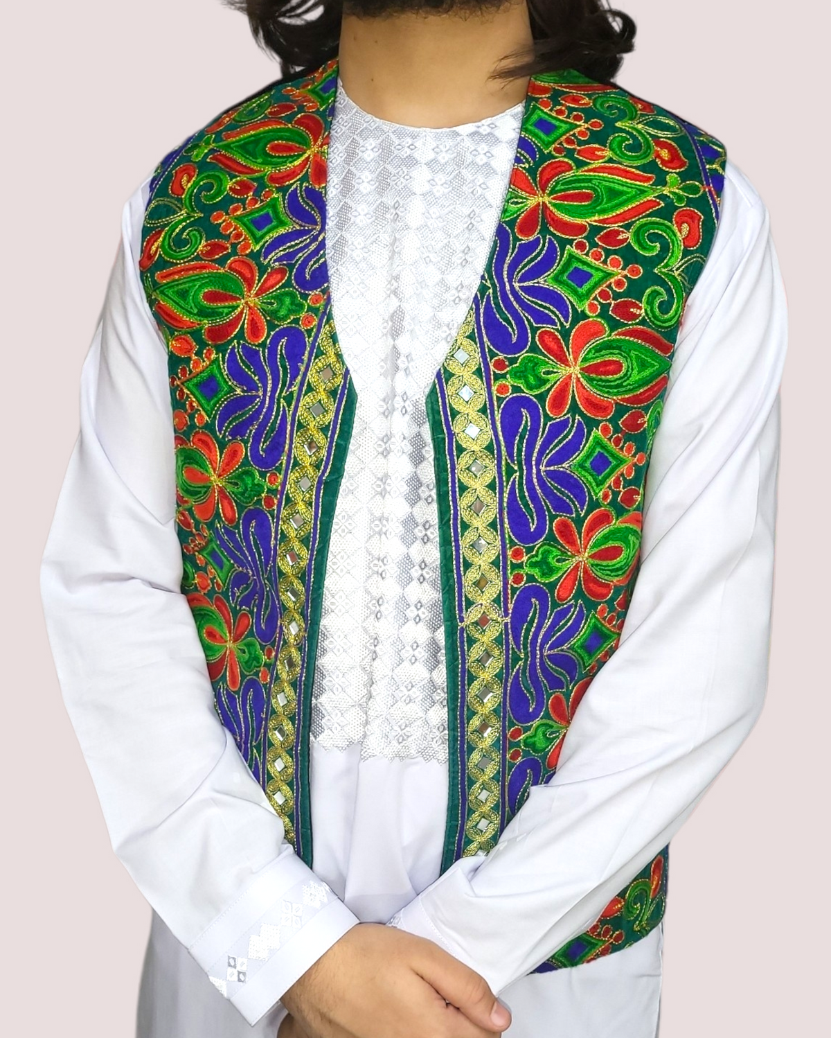 Colourful Embroidary Vest