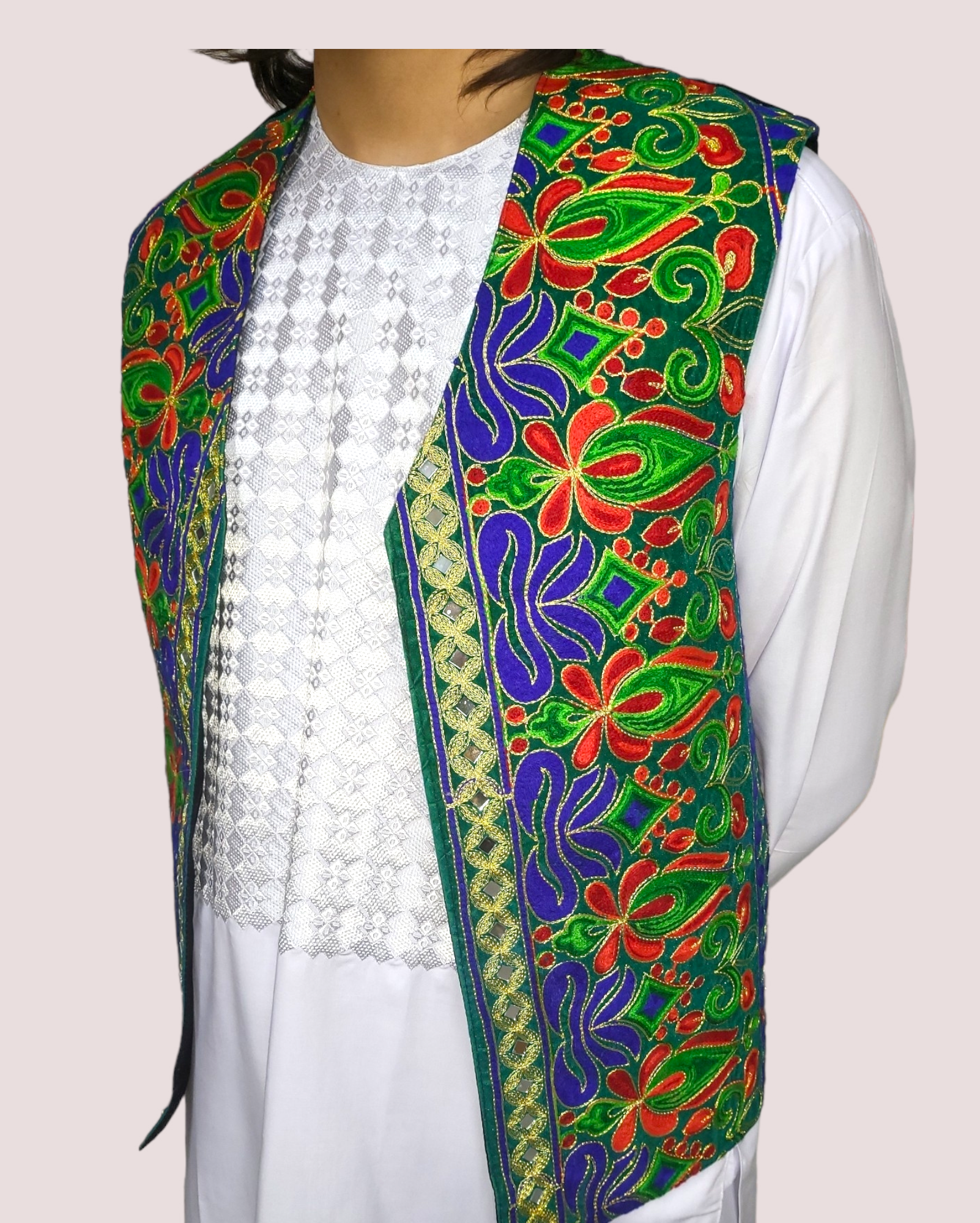 Colourful Embroidary Vest