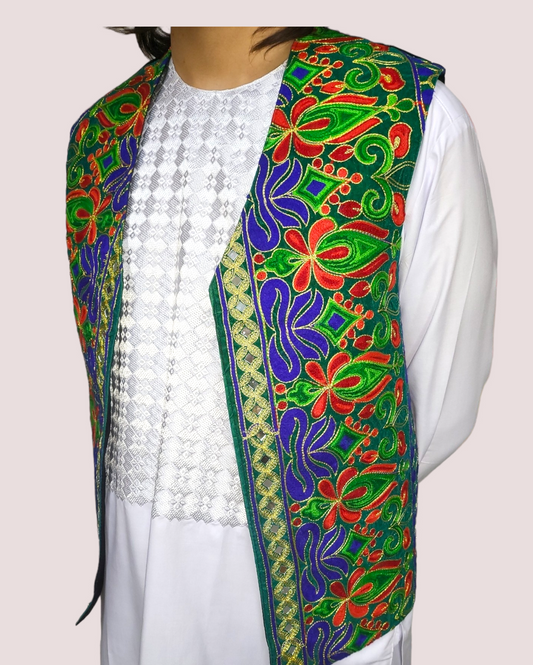 Colourful Embroidary Vest