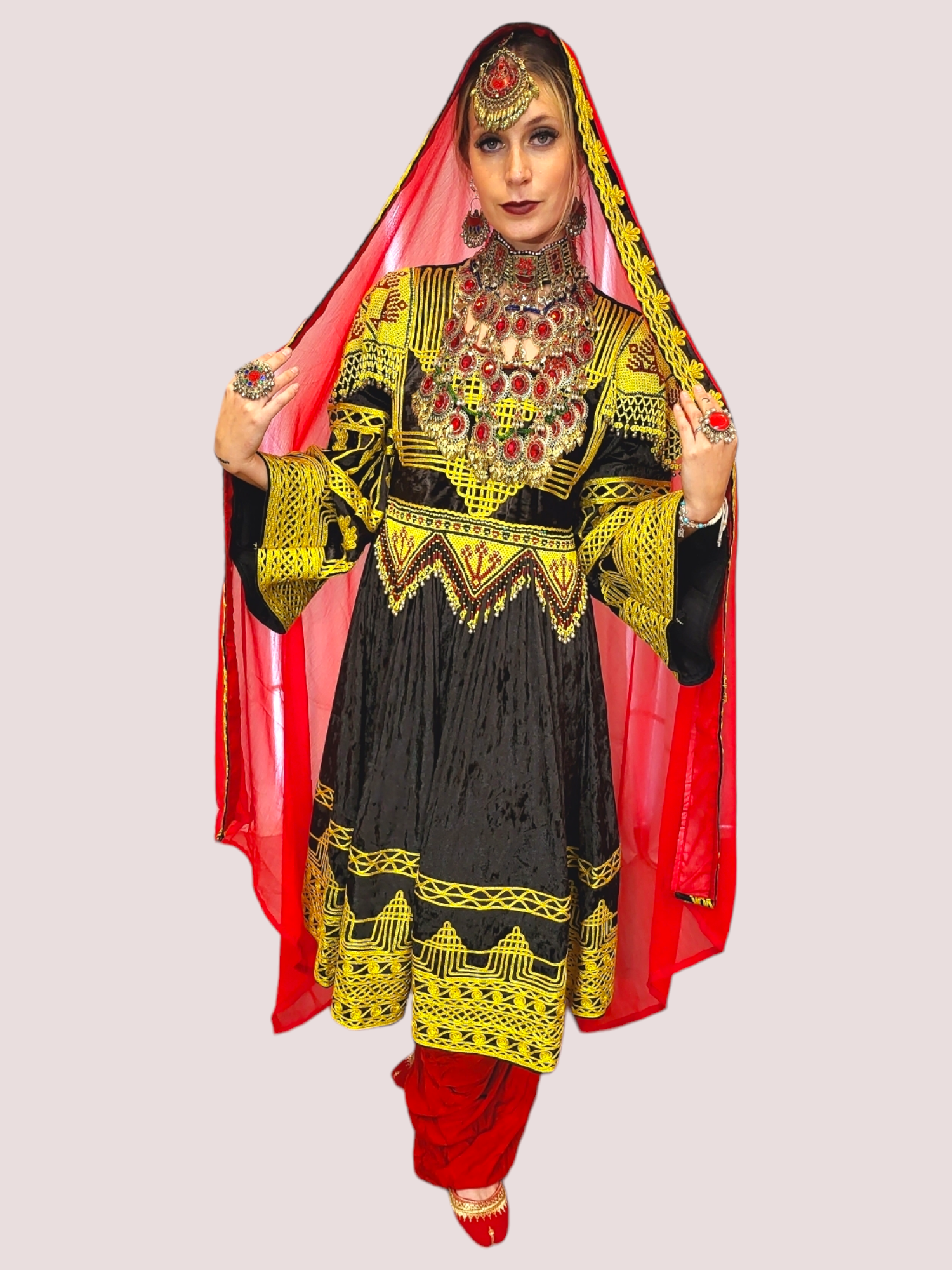 Black and Gold Cherma Dozi Dress