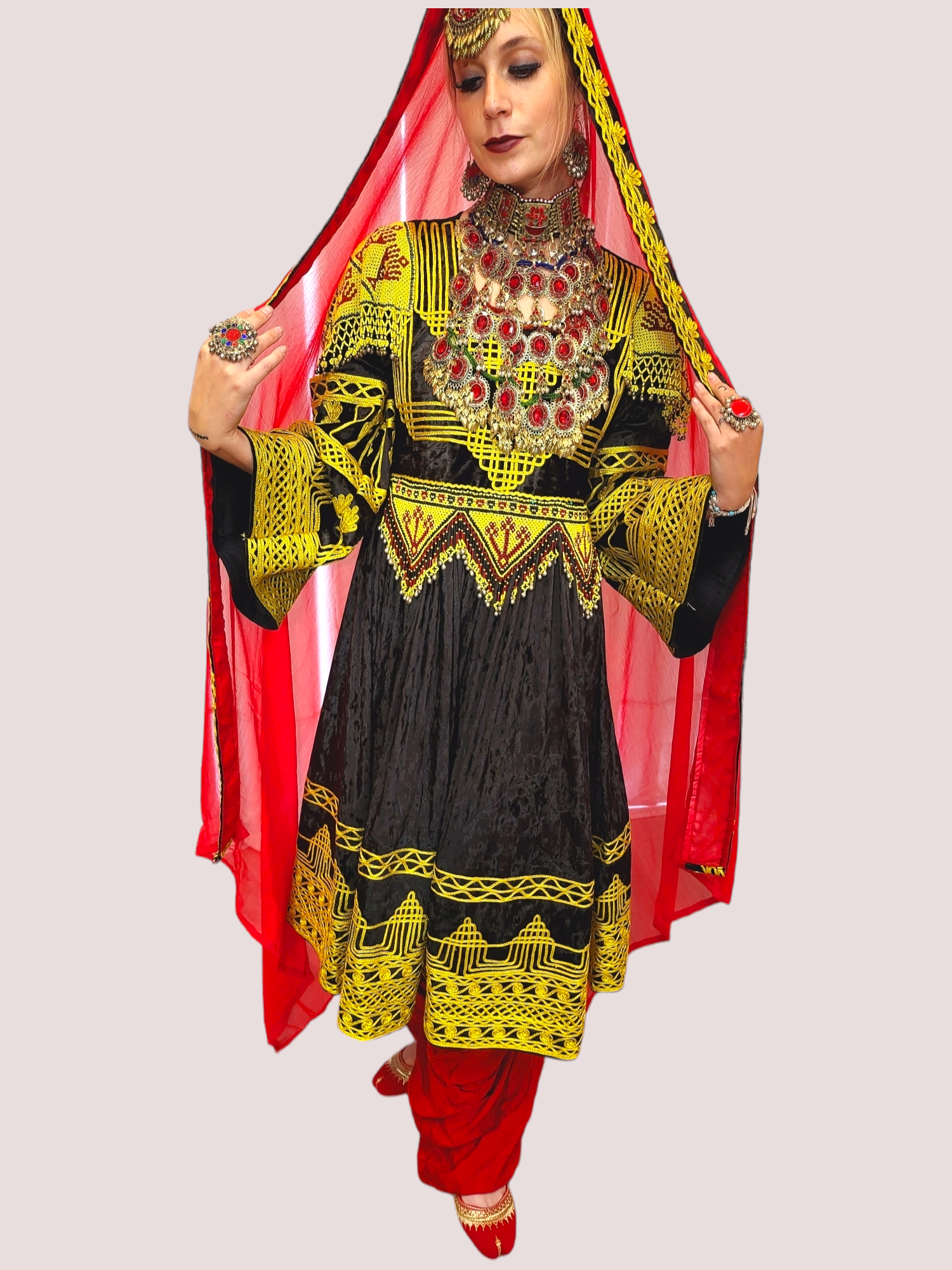 Black and Gold Cherma Dozi Dress
