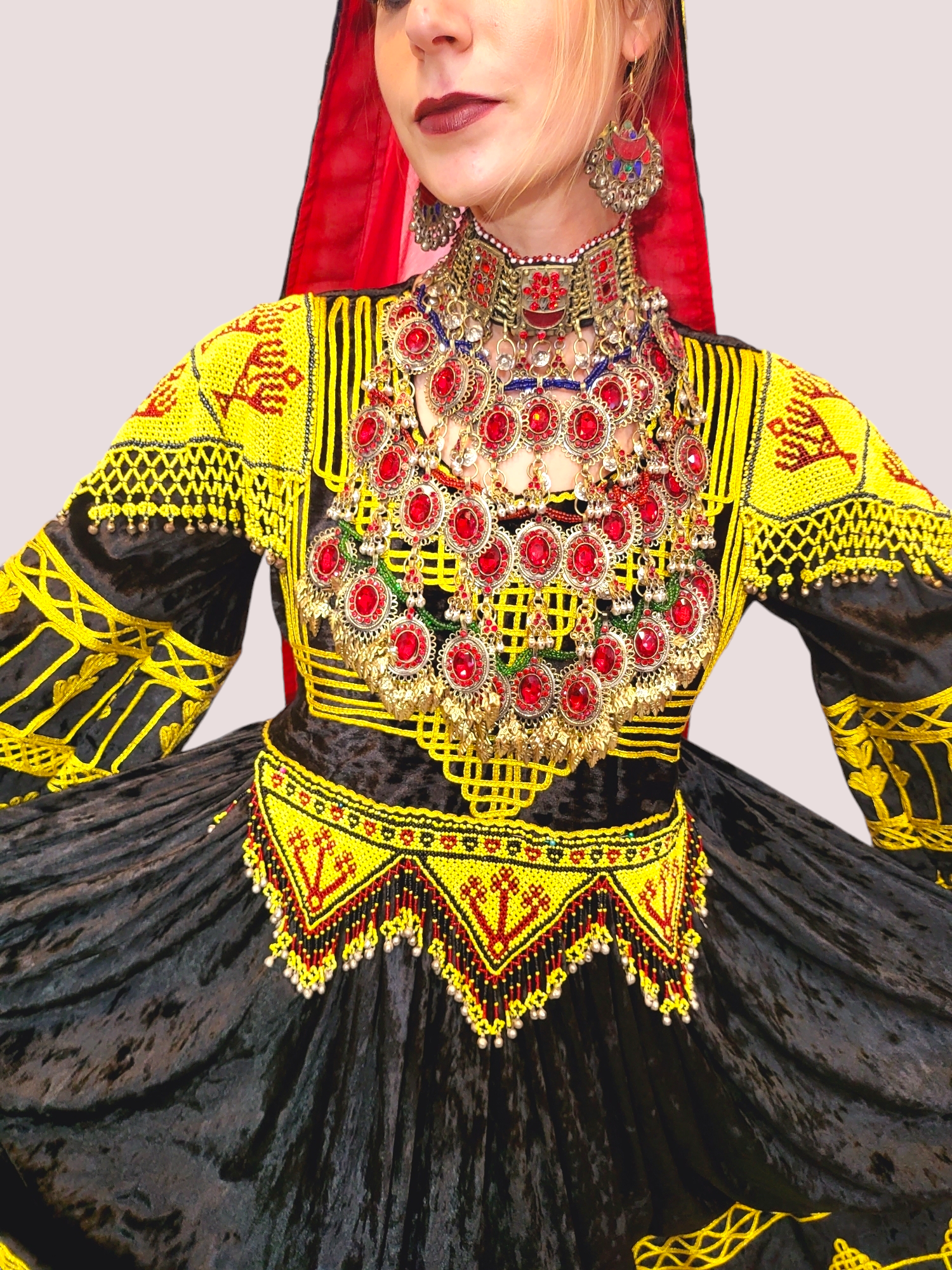 Black and Gold Cherma Dozi Dress