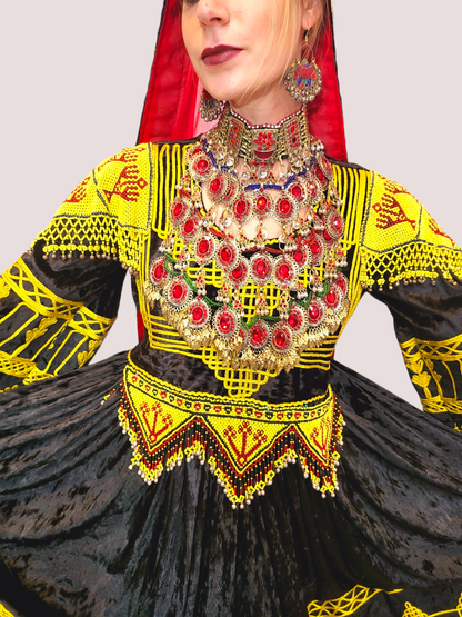 Black and Gold Cherma Dozi Dress