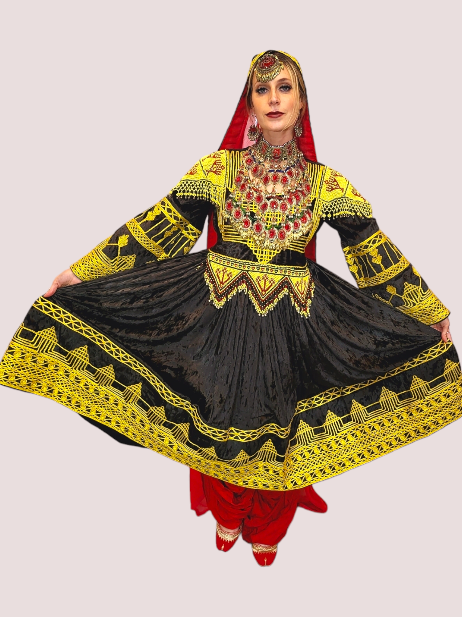 Black and Gold Cherma Dozi Dress